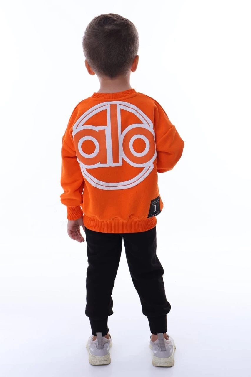 ALO Baskılı Turuncu - Siyah Takım 