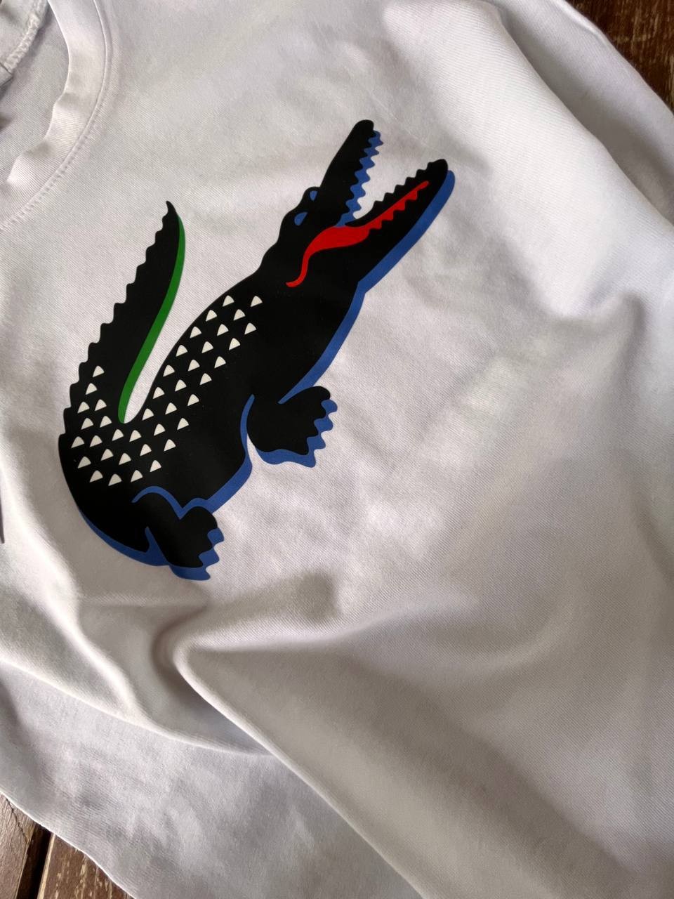 Kırmızı Lacoste Baskılı Takım