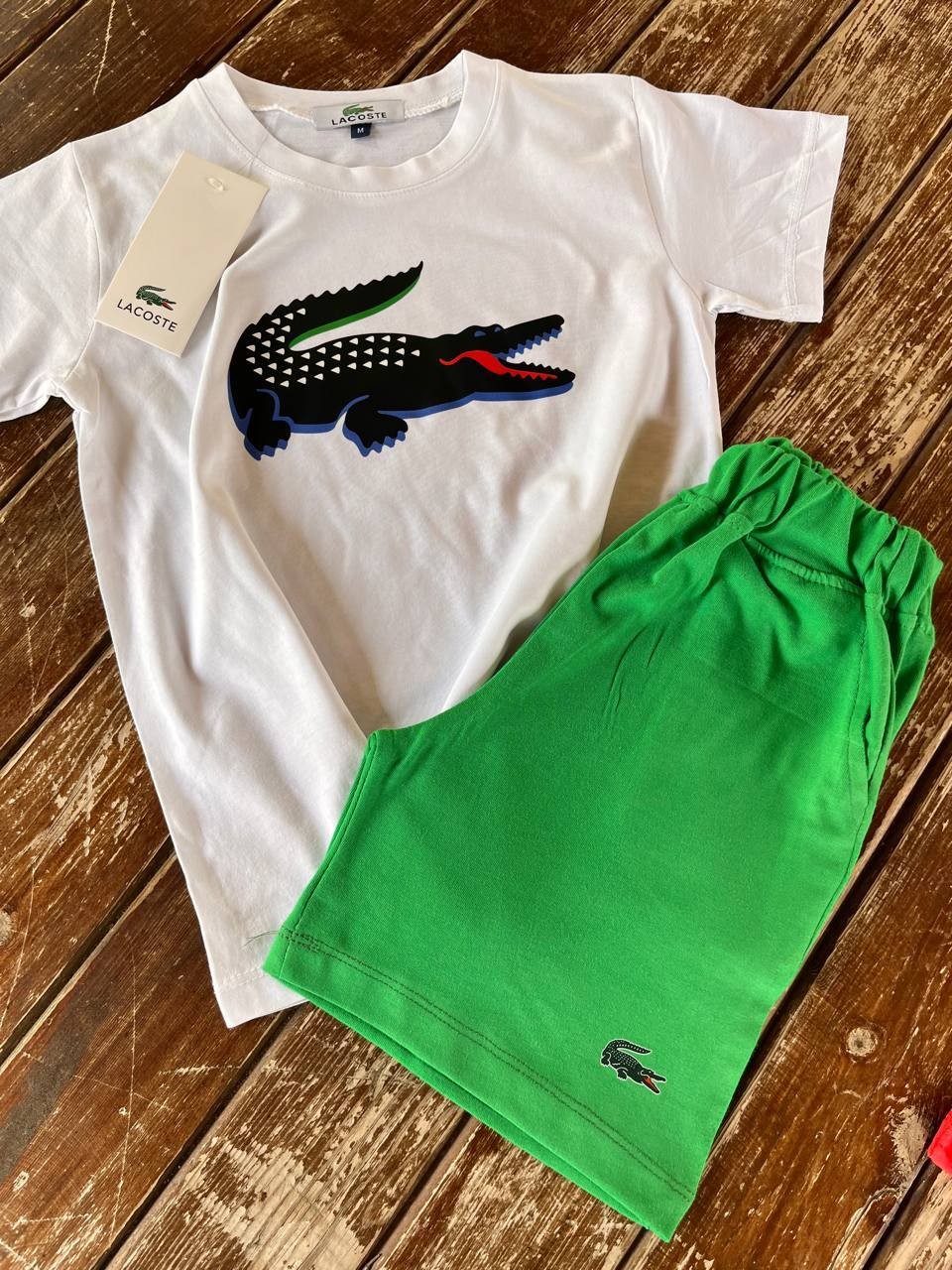 Yeşil Lacoste Baskılı Takım