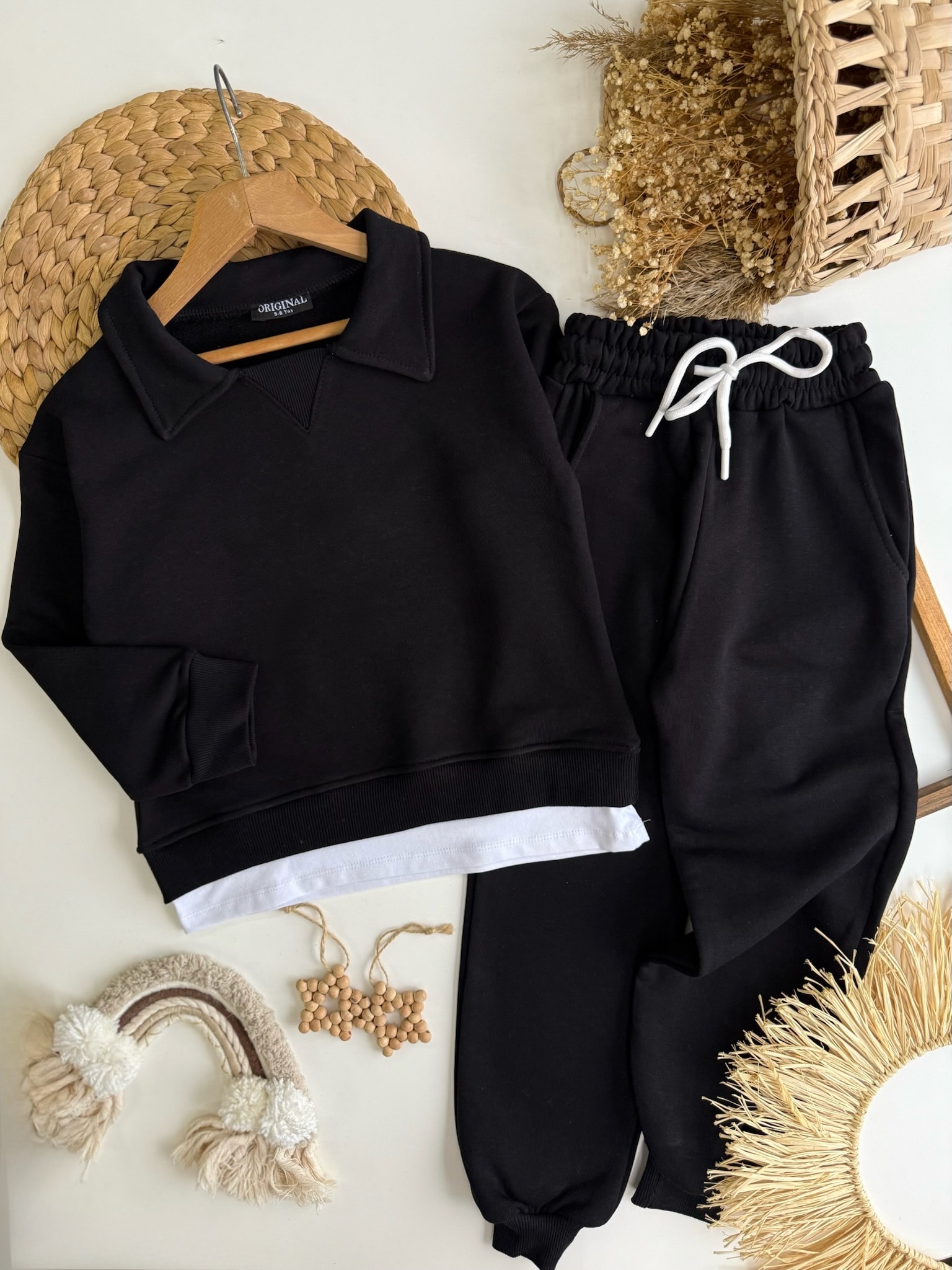 Siyah Renk Unisex Basic Takım 