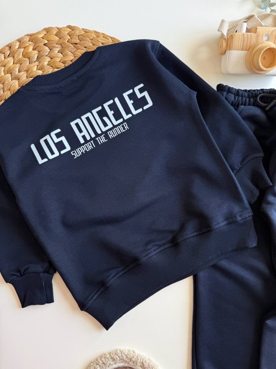 Los Angeles Baskılı Lacivert Takım
