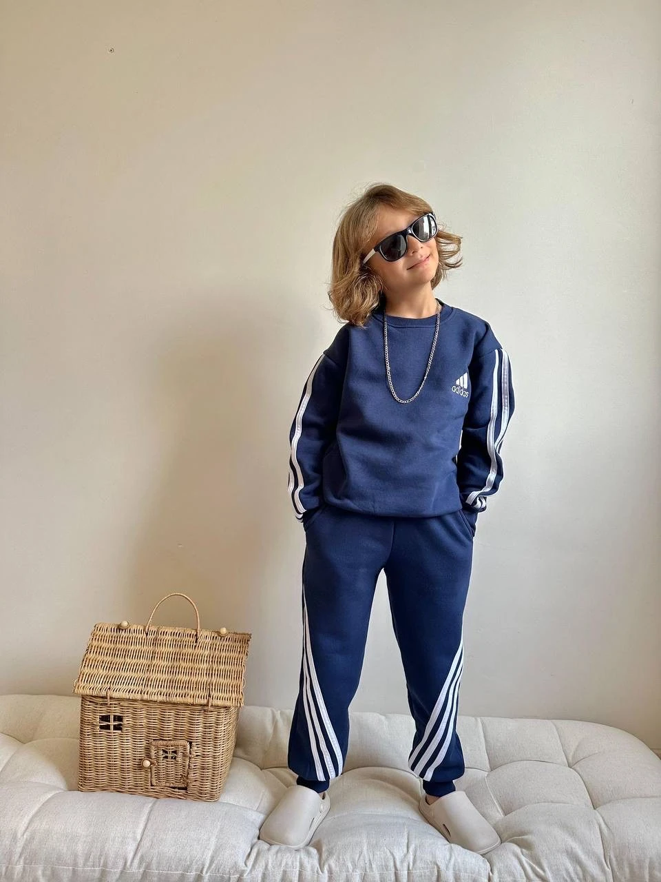 Premium Seri Lacivert Marka İşlemeli Takım