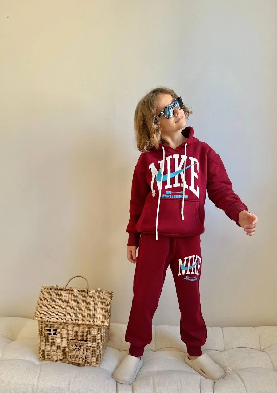 Bordo Renkli Marka Baskılı Takım