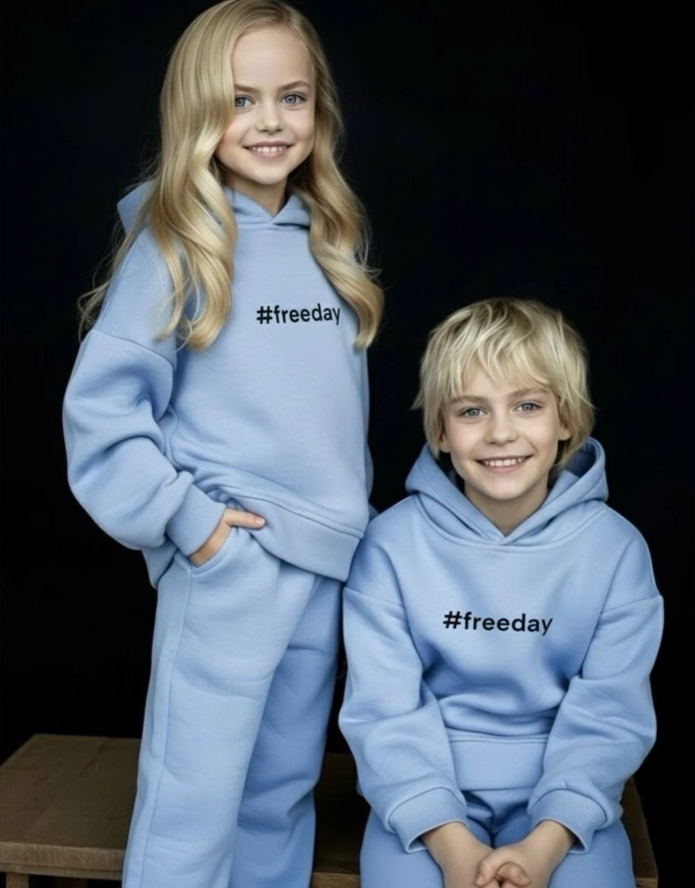 Mavi Kapşonlu Takım