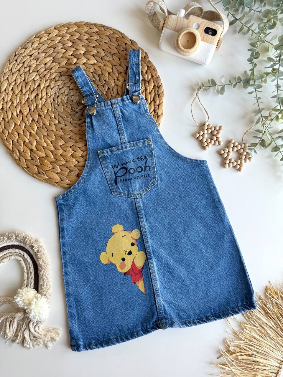 Winnie the pooh Baskılı Denim Jile