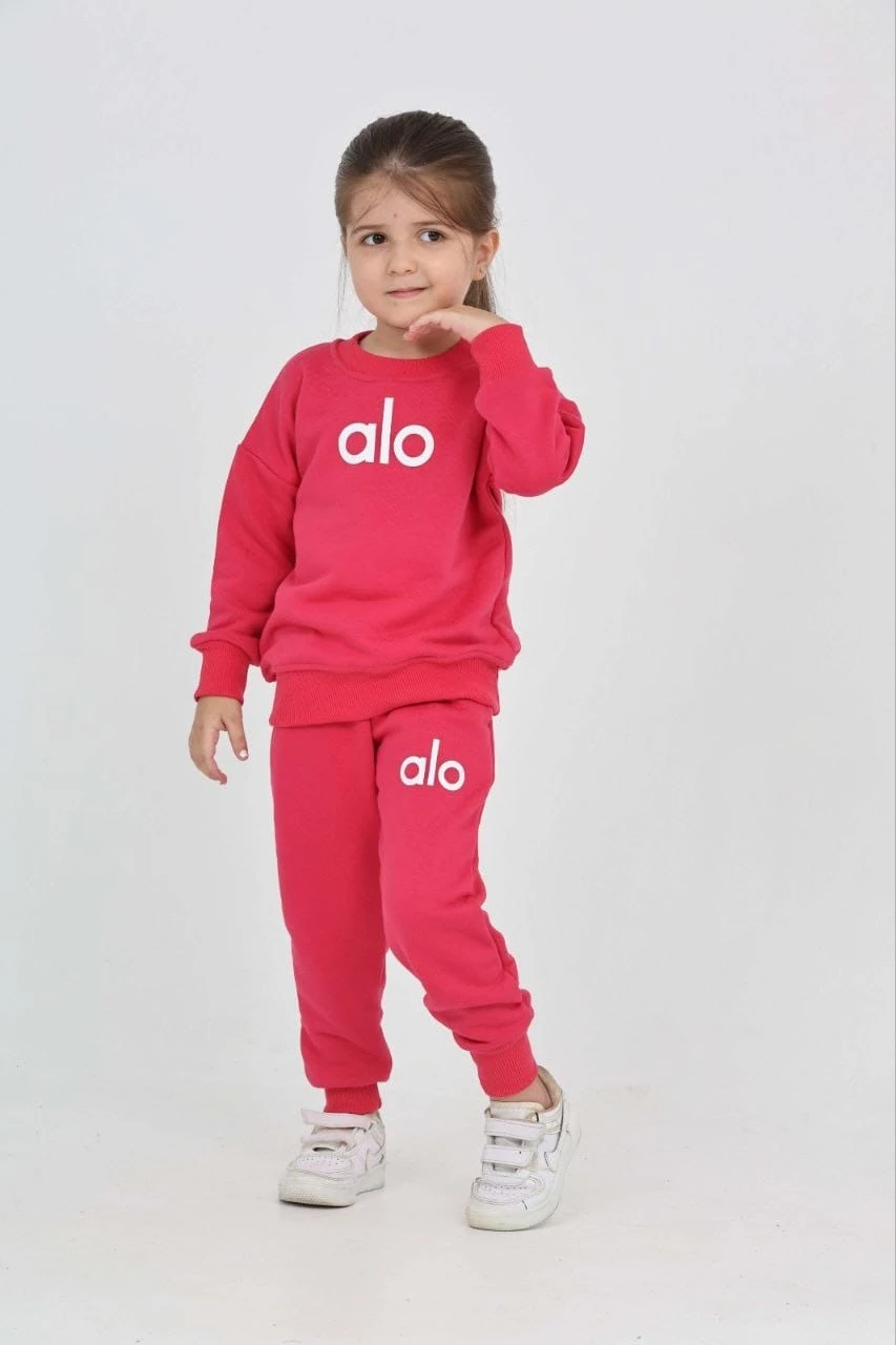 ALO Baskılı Koyu Pembe Takım