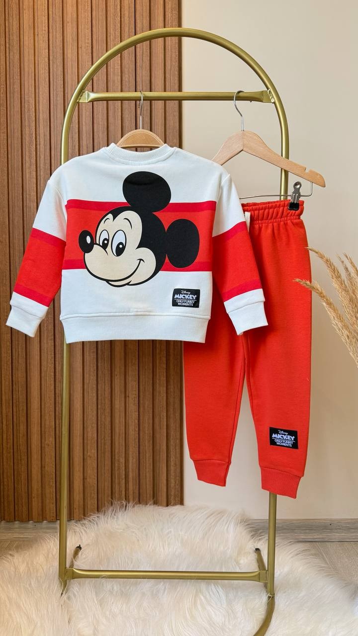 Kırmızı Mickey Baskılı Takım