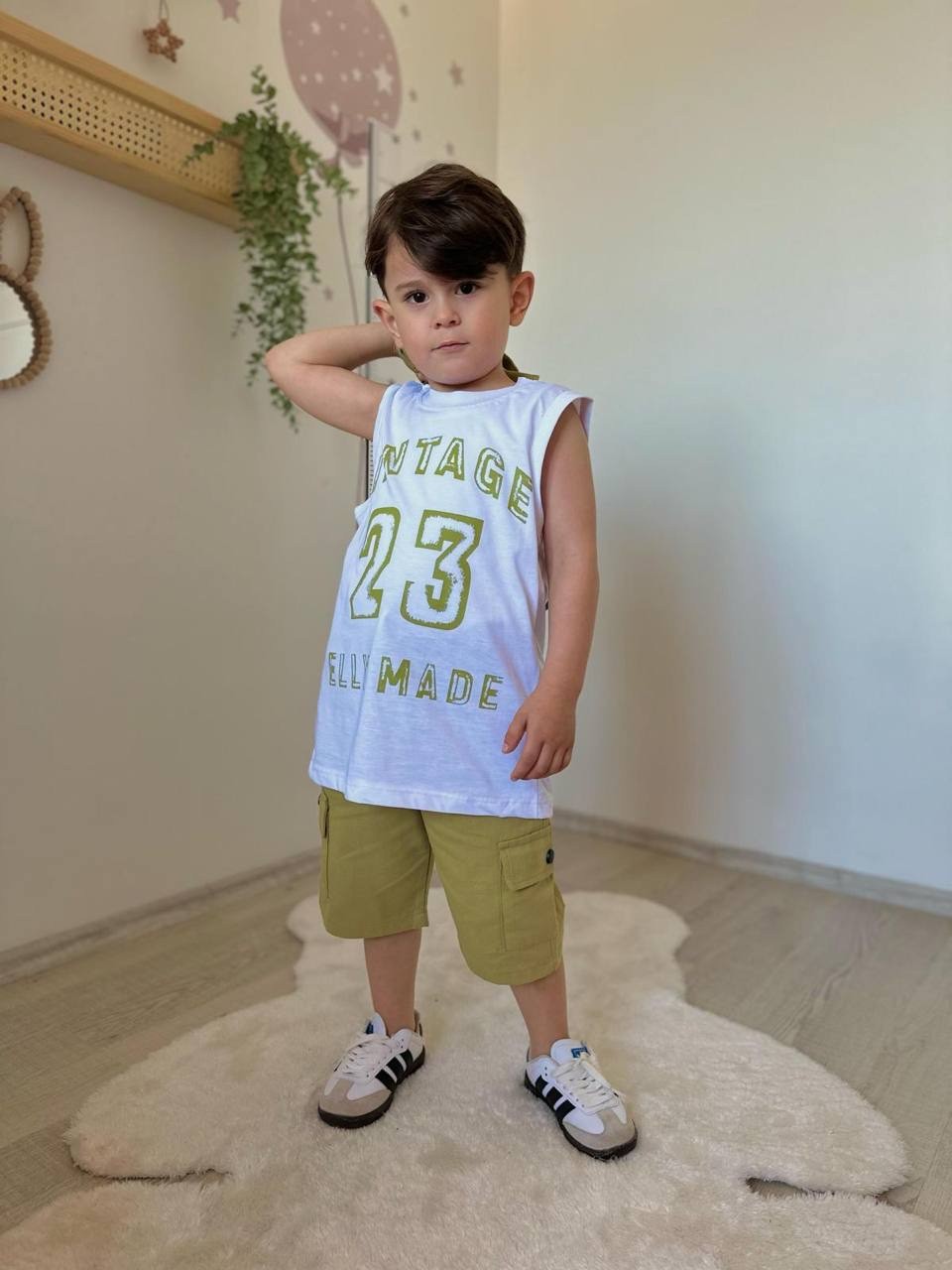 Yağ Rengi 3lü Gabardin Takım 