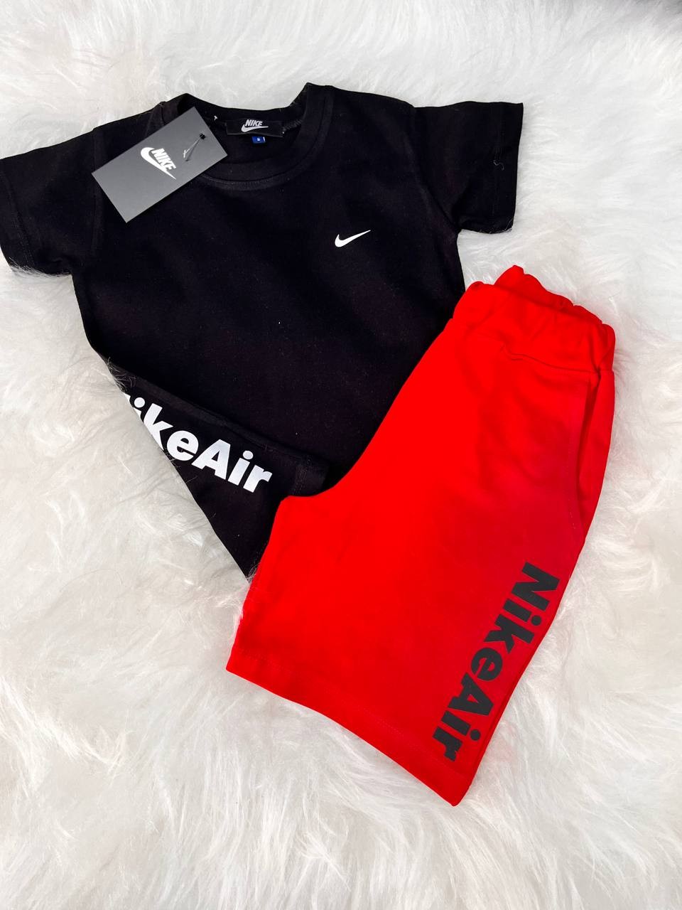 Kırmızı Siyah Nike Baskılı Takım