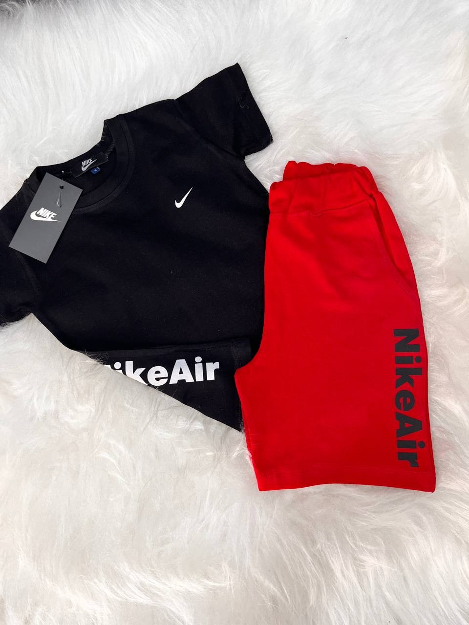 Kırmızı Siyah Nike Baskılı Takım