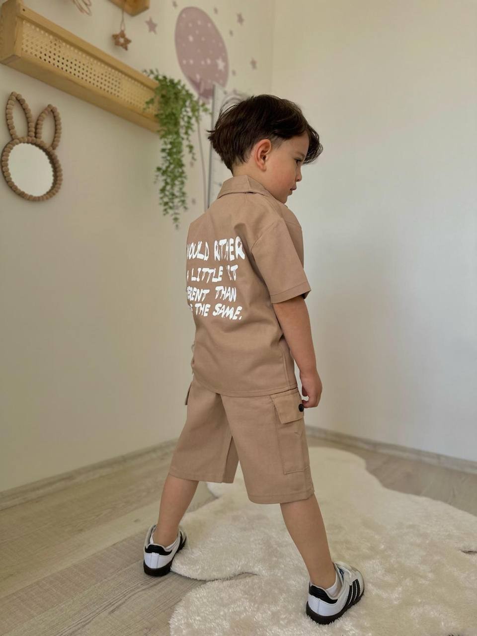 Krem Gabardin Takım