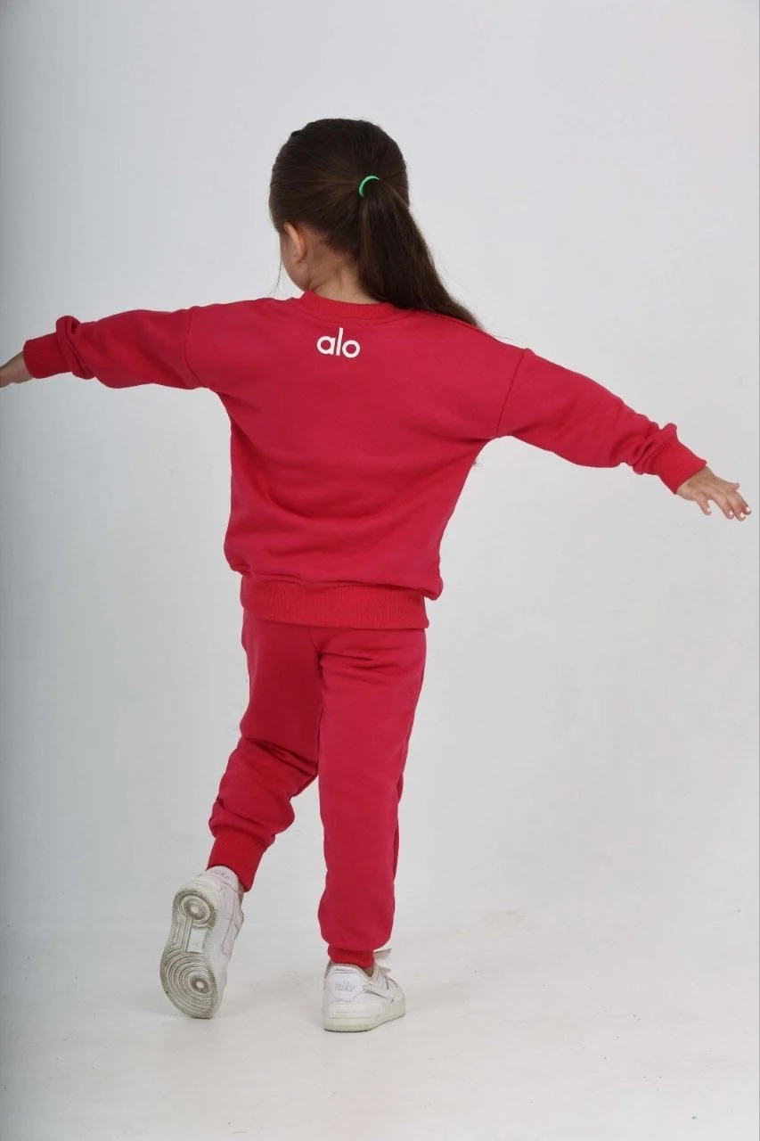 ALO Baskılı Koyu Pembe Takım