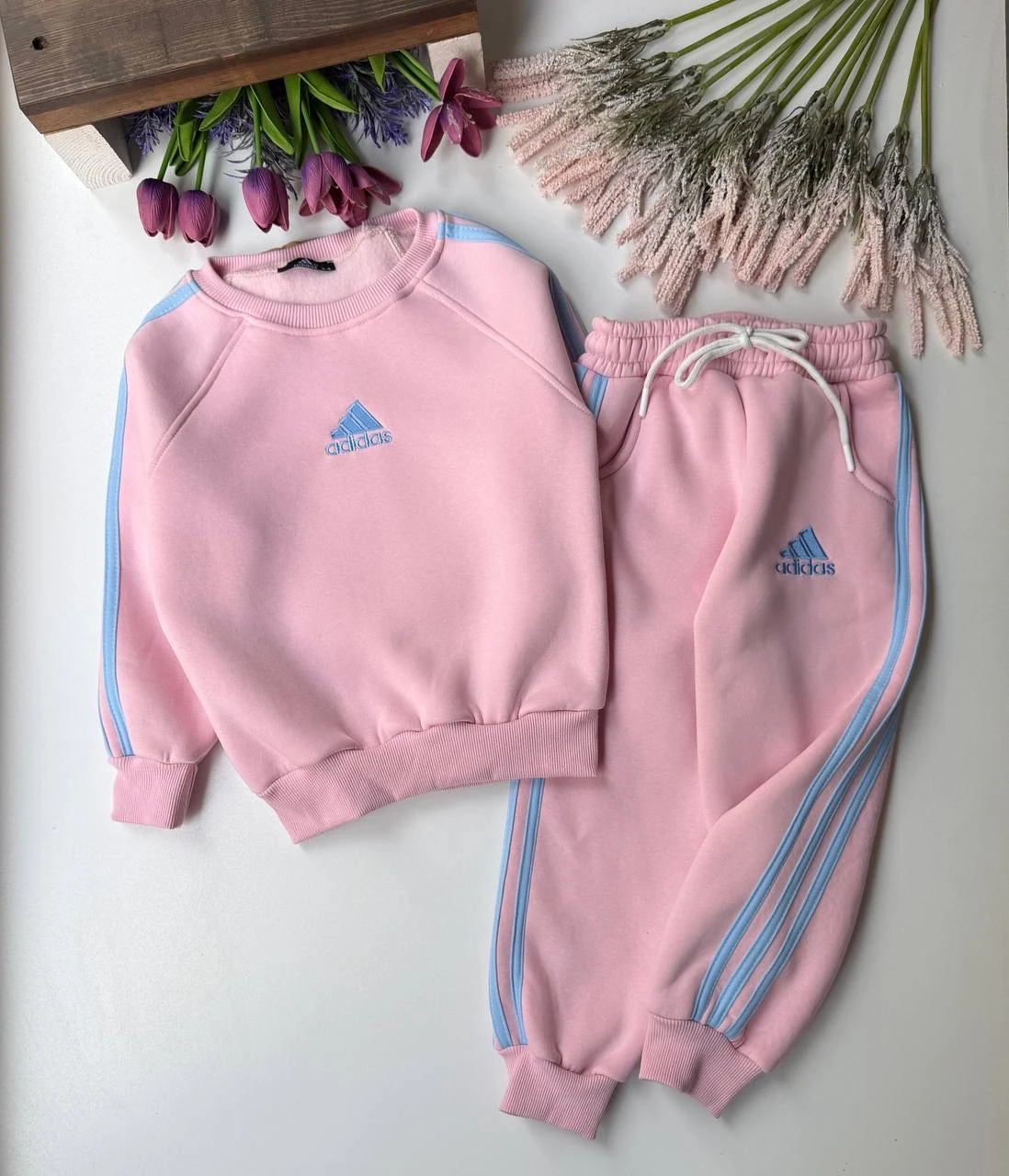 Şeker Pembesi Marka İşlemeli Takım