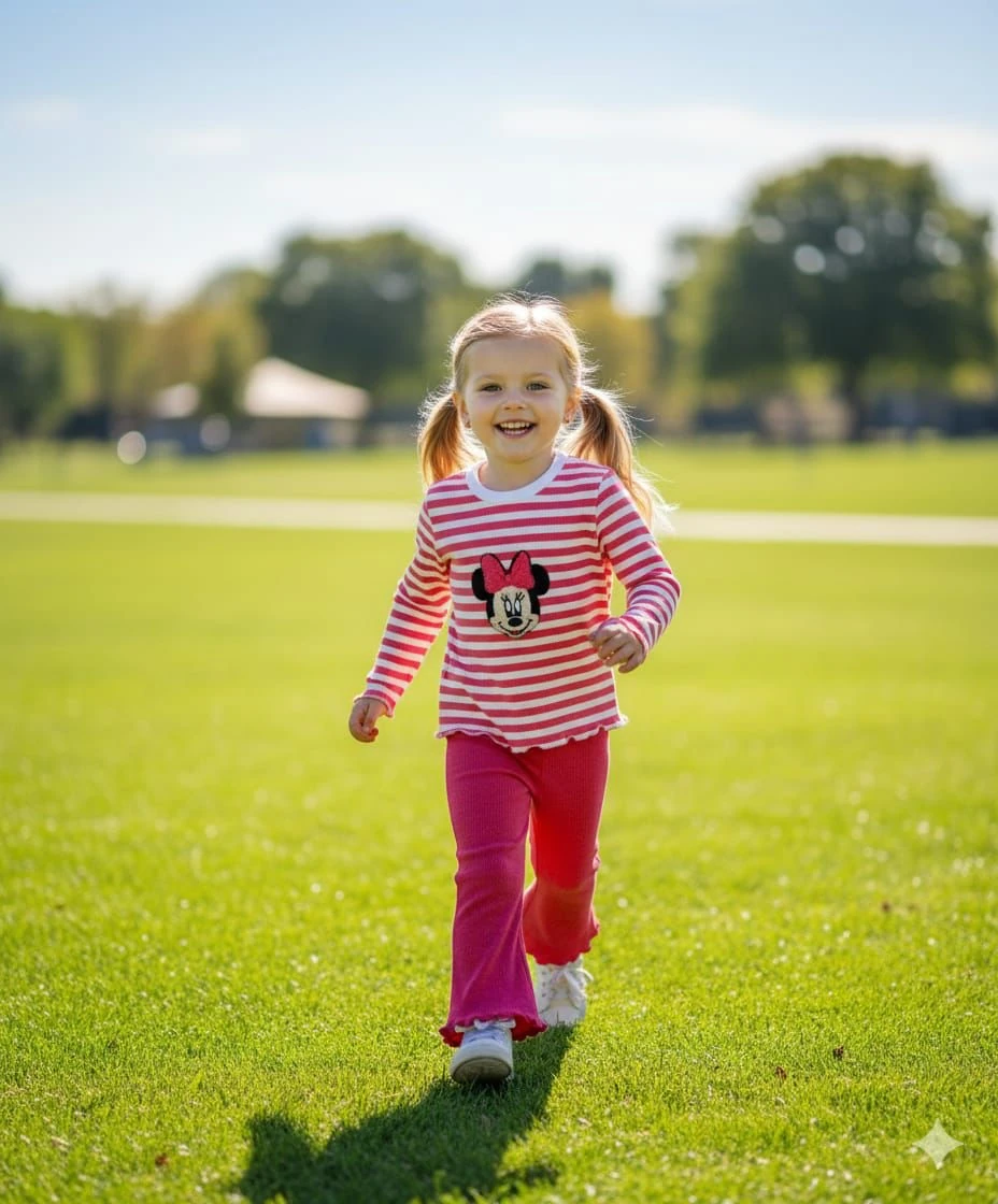 Pembe Minnie Baskılı Kaşkorse Takım