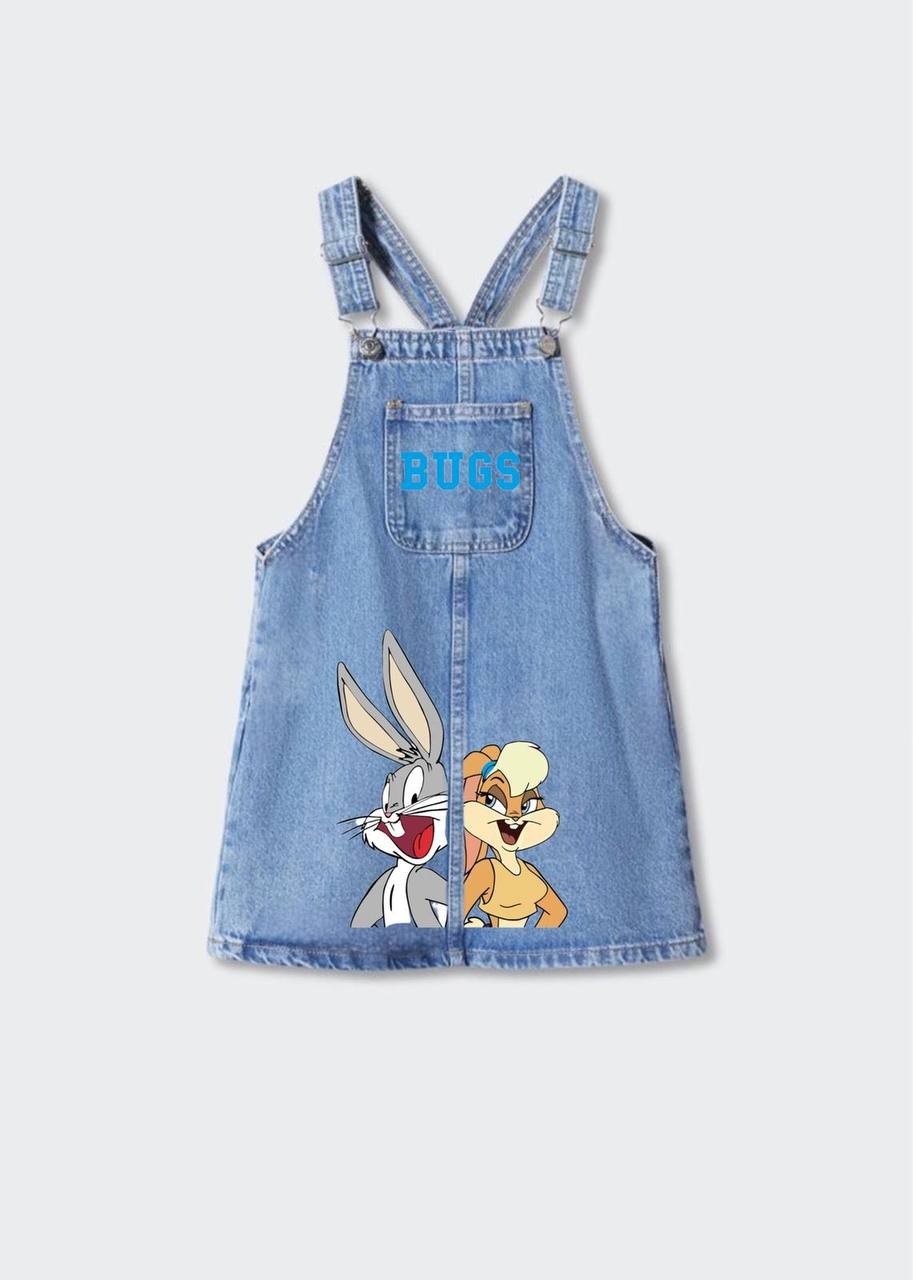 Bugs Bunny Baskılı Denim Takım