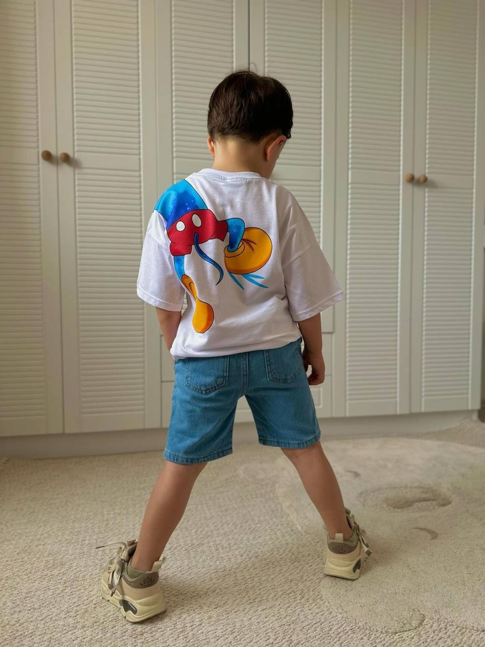Mickey Baskılı Şortlu Takım