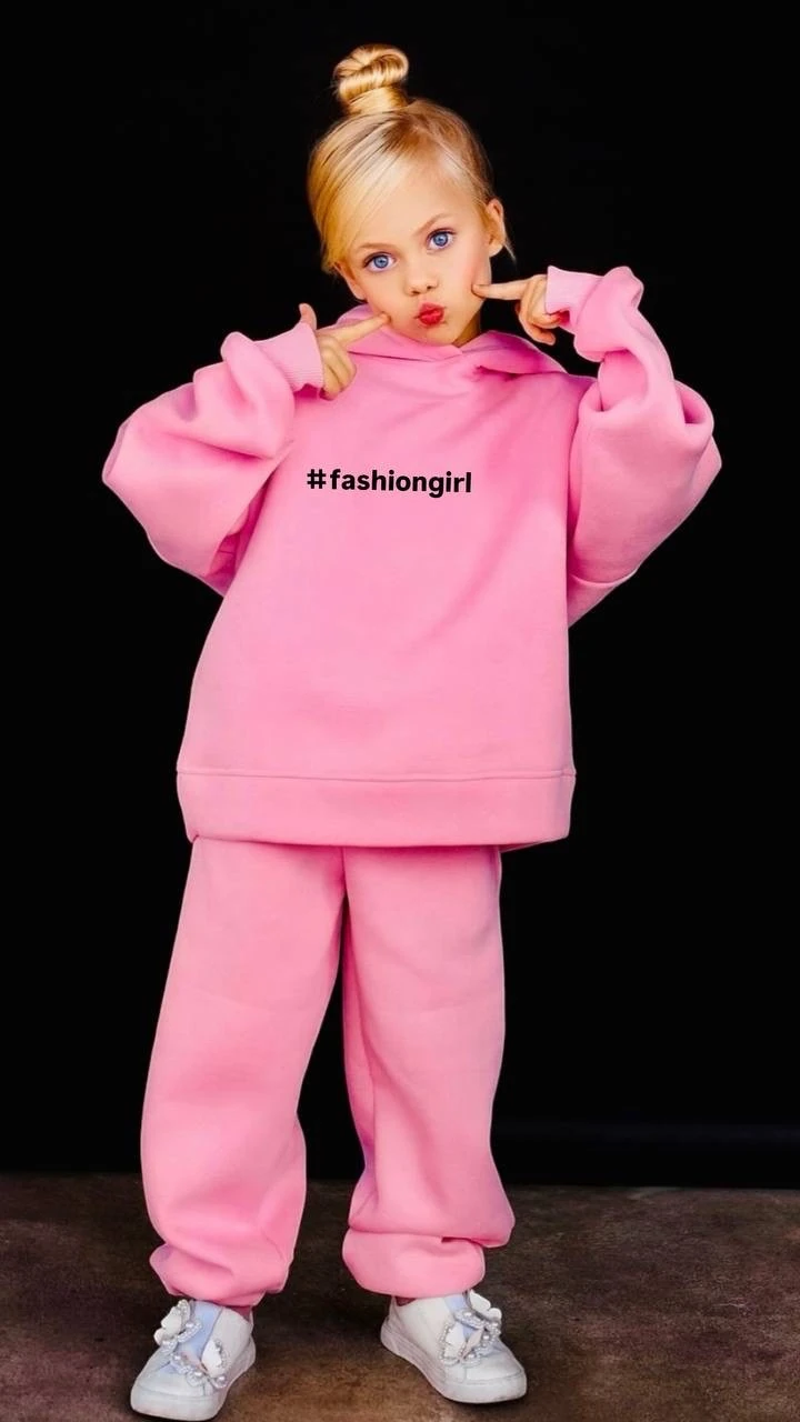 Şeker Pembesi Kapşonlu Takım