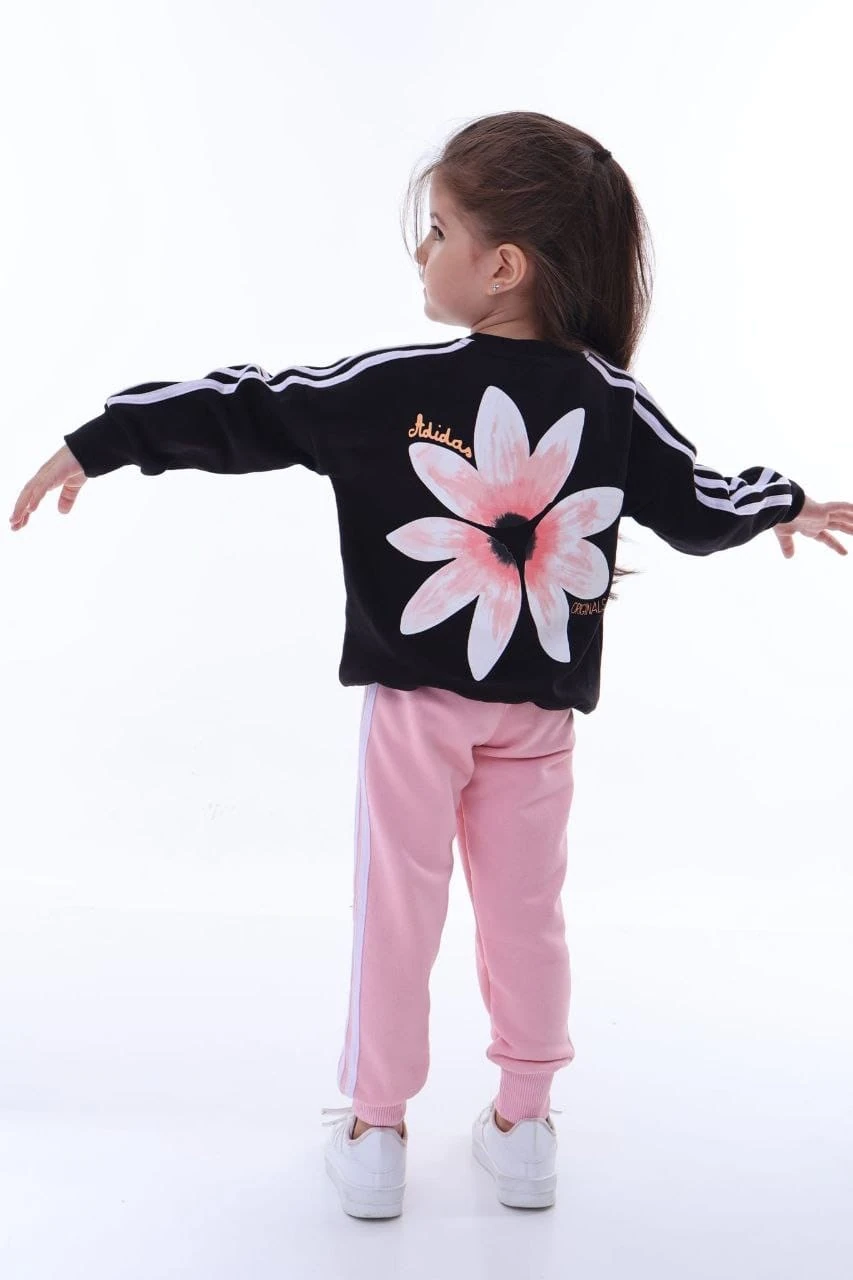 Siyah - Pembe Marka Baskılı Takım