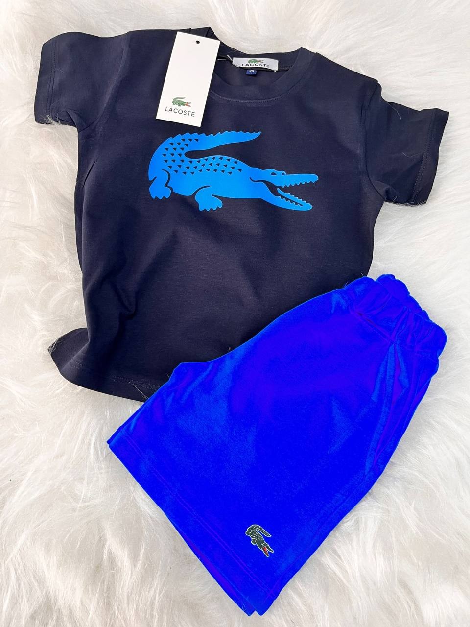 Saks Mavisi Lacoste Baskılı Takım