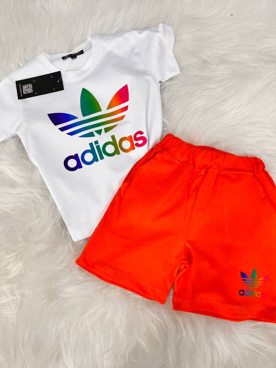 Geçişli Baskılı Adidas Turuncu Takım