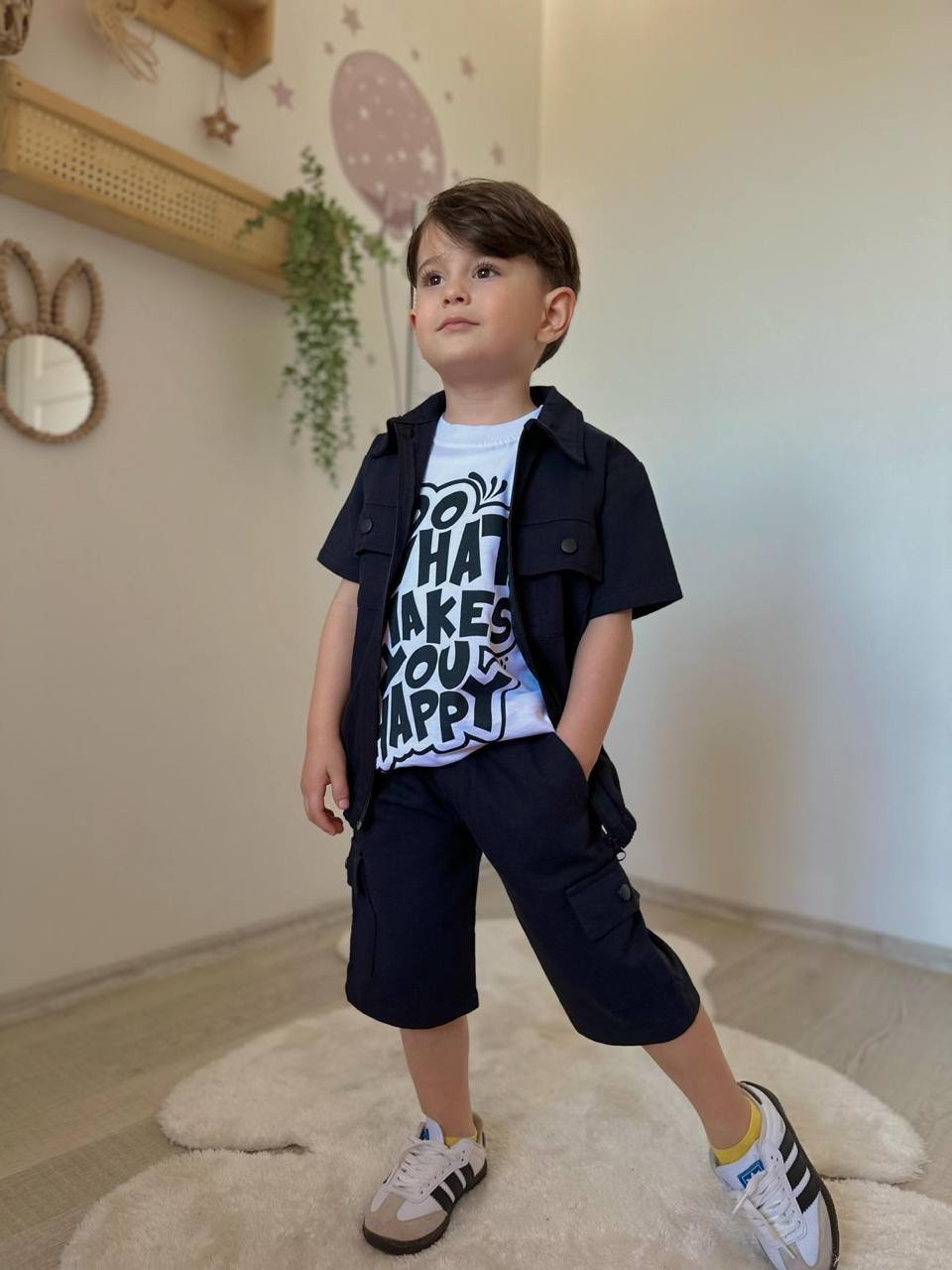 Siyah 3lü Gabardin Takım