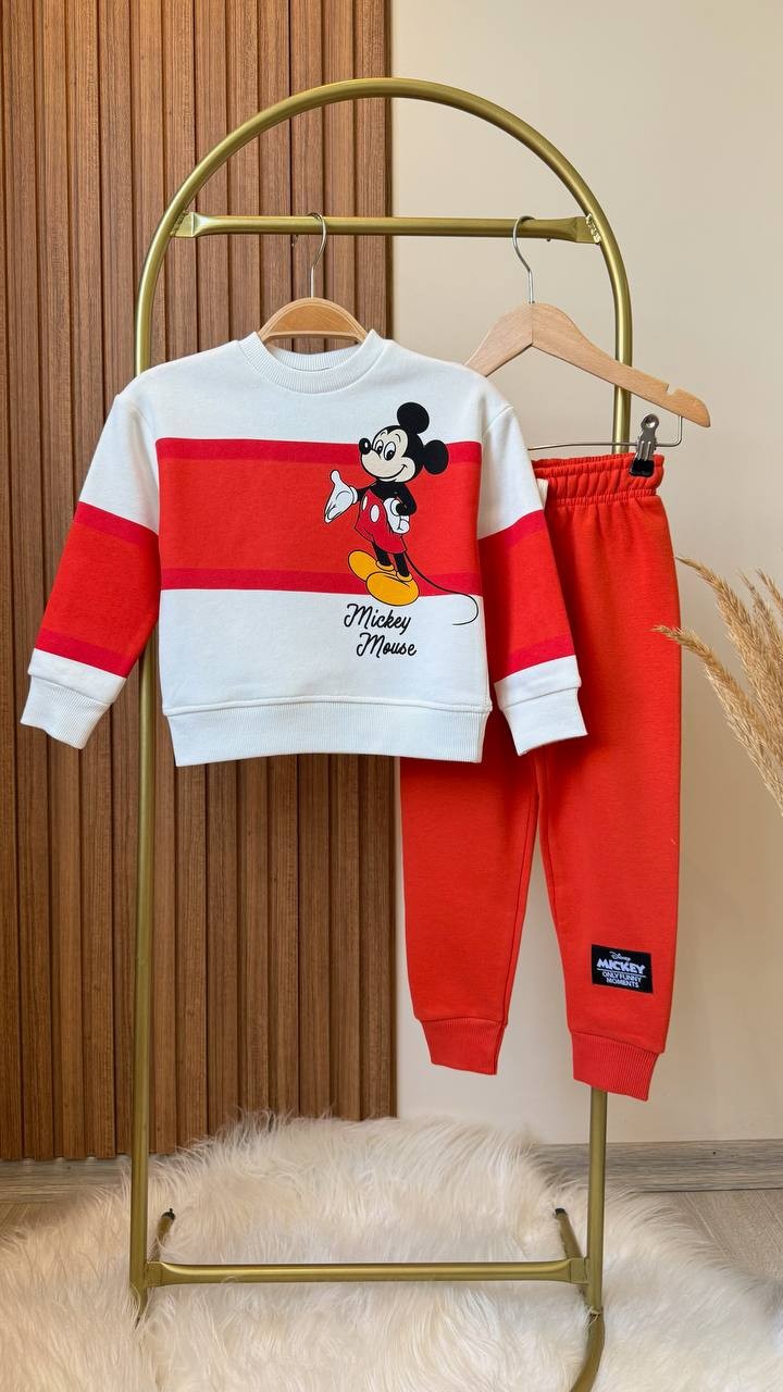 Kırmızı Mickey Baskılı Takım