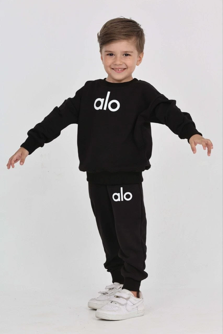 ALO Baskılı Siyah Takım