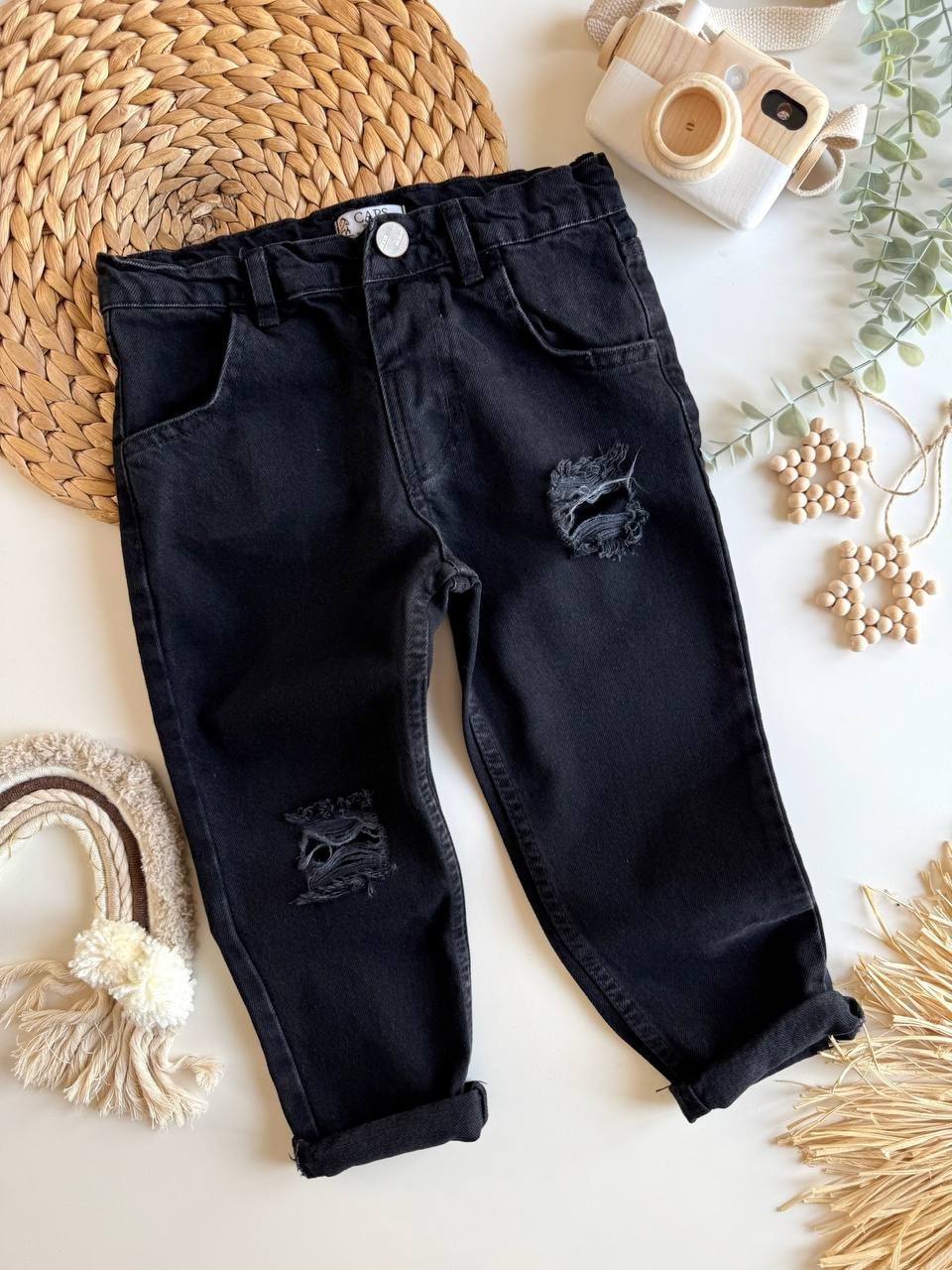 Siyah Denim Pantalon