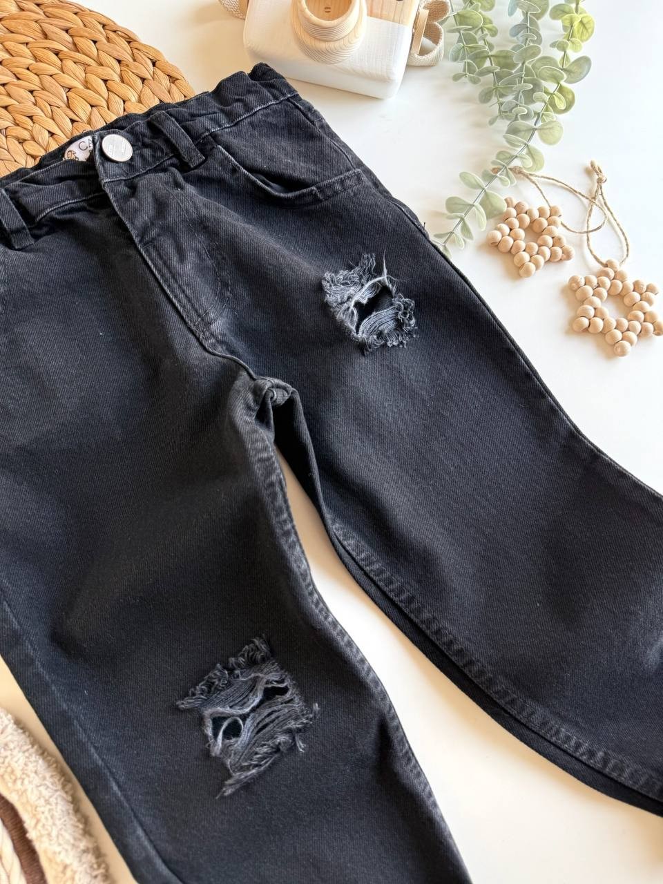 Siyah Denim Pantalon