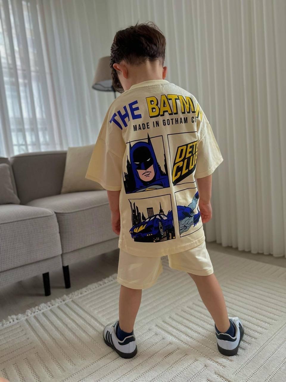 Batman Baskılı Krem Renkli Takım