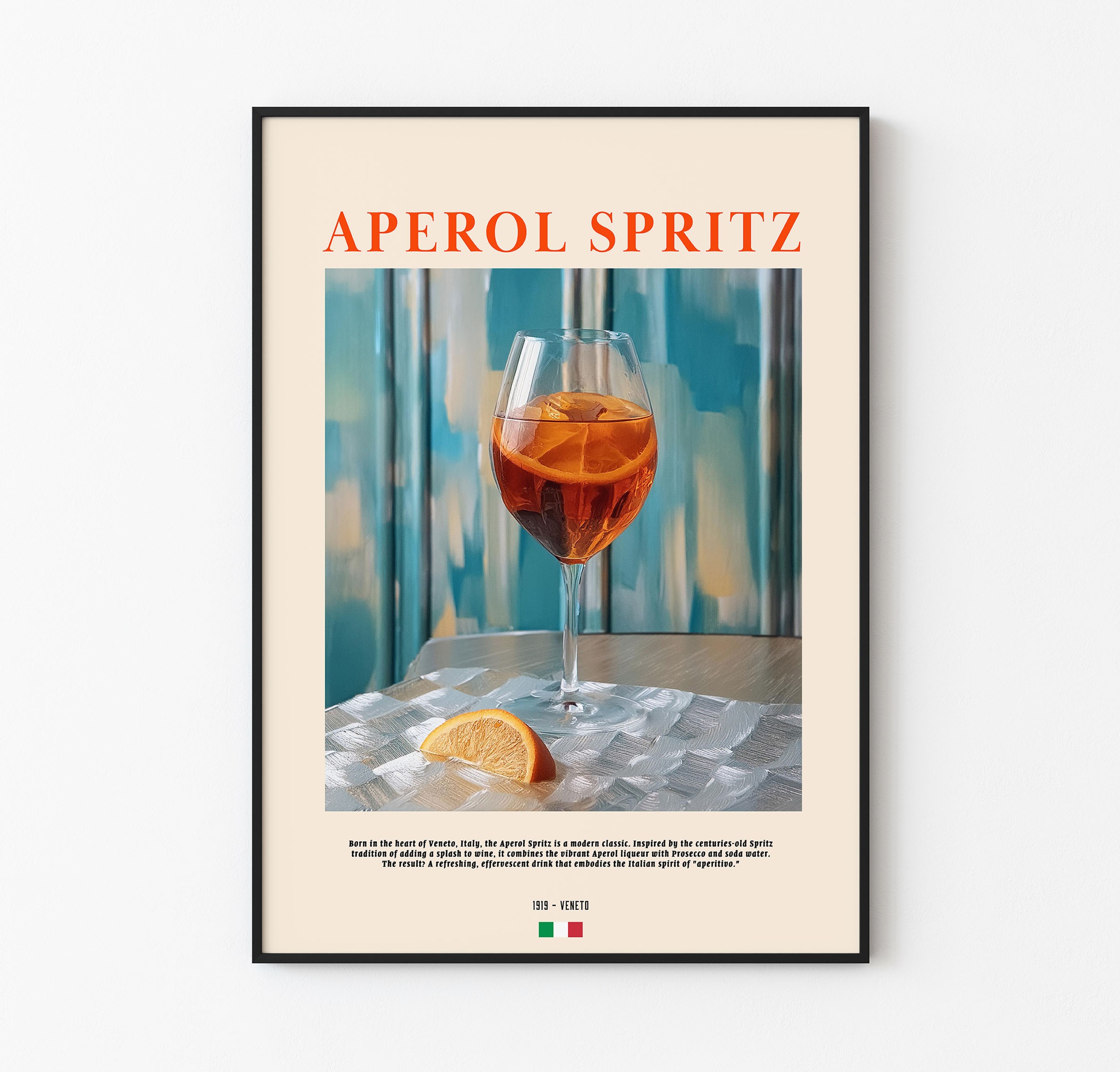 Aperol Spritz Cocktail Poster - Kokteyl Serisi image