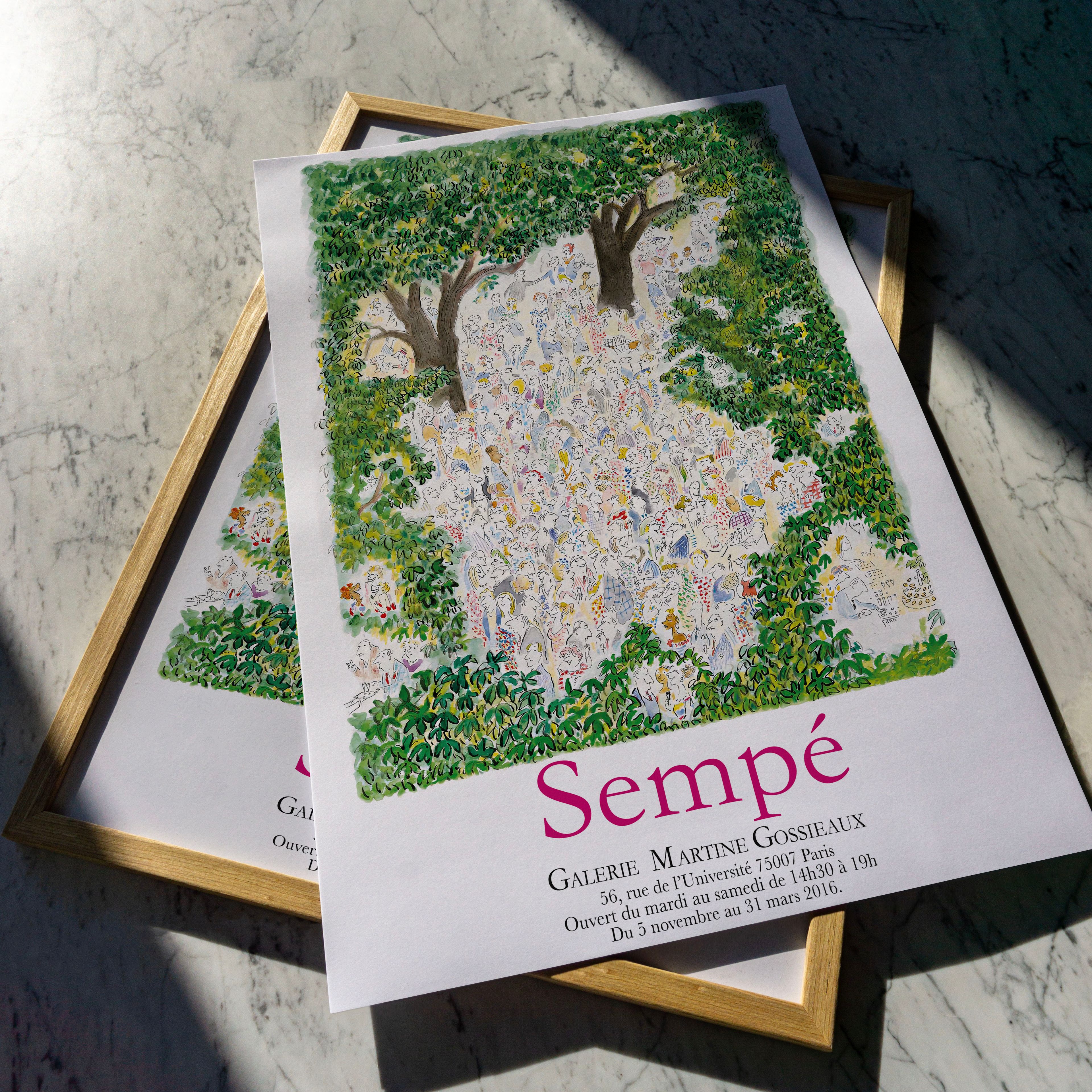 Sempe - Garden Party / J.J Sempe Illustration - Çok Nadir Afiş