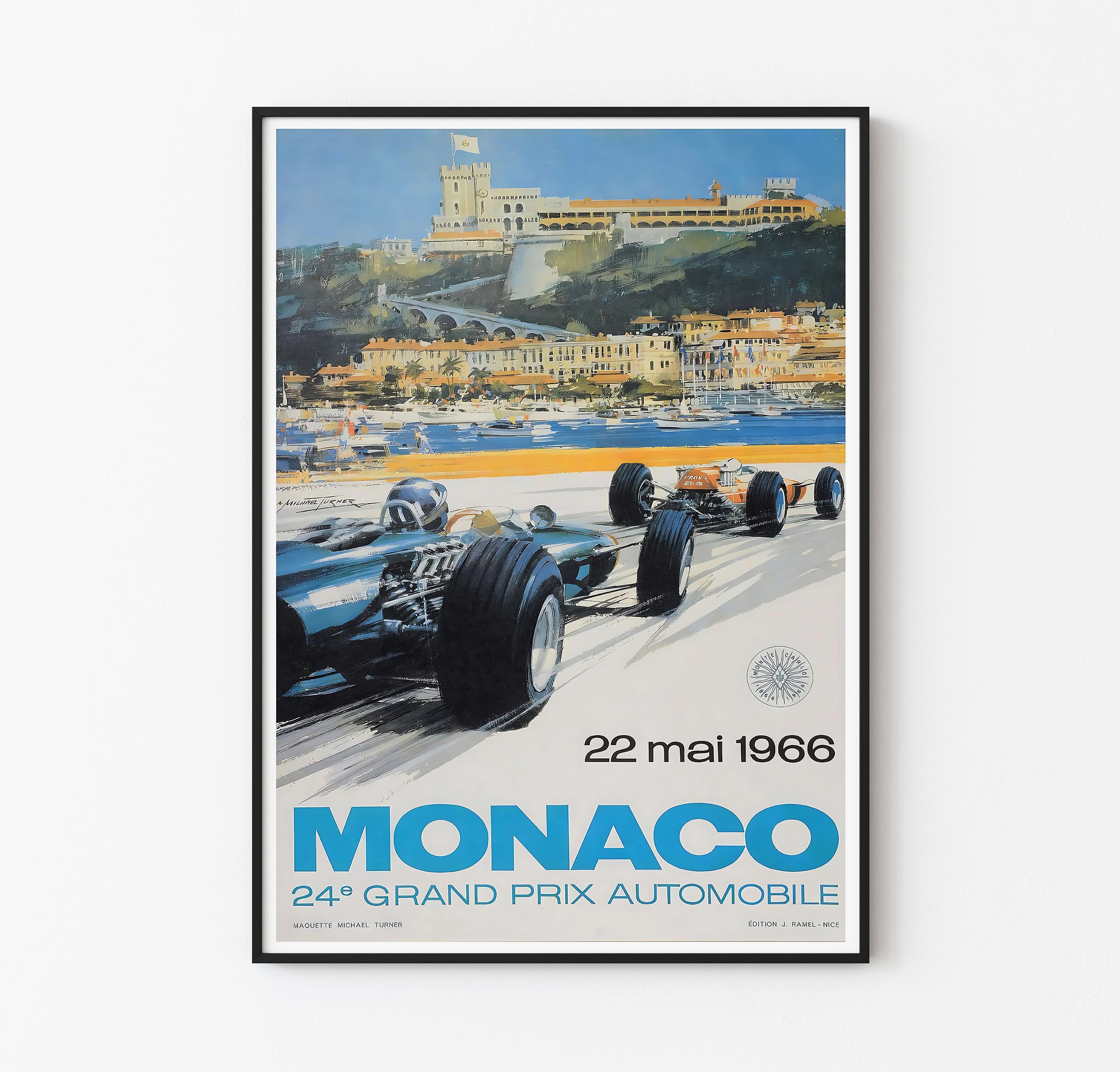 Monaco 1966 GP Afişi - Formula 1 Posteri main variant image