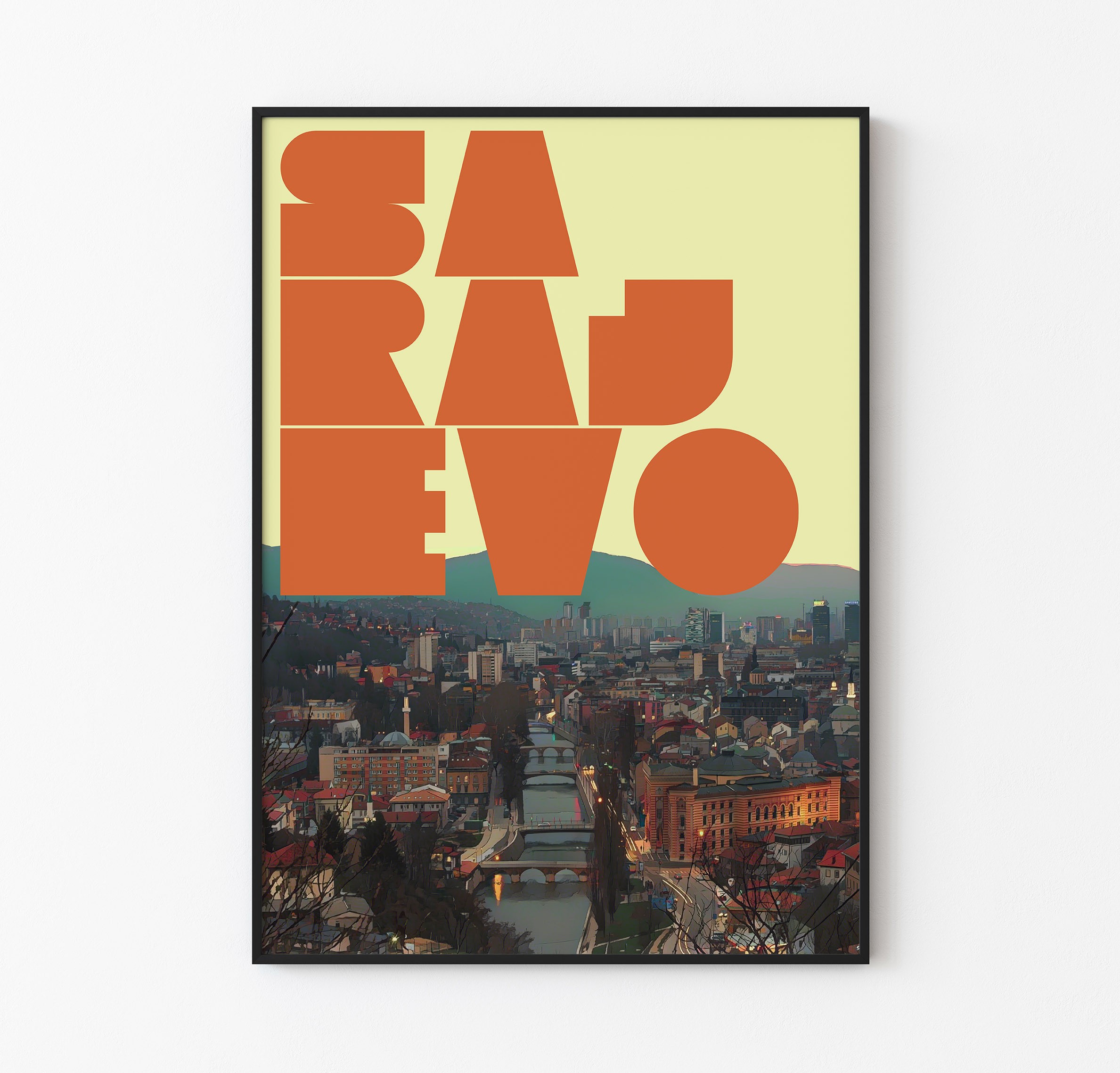 Sarajevo Şehir Posteri / Sarajevo City Poster