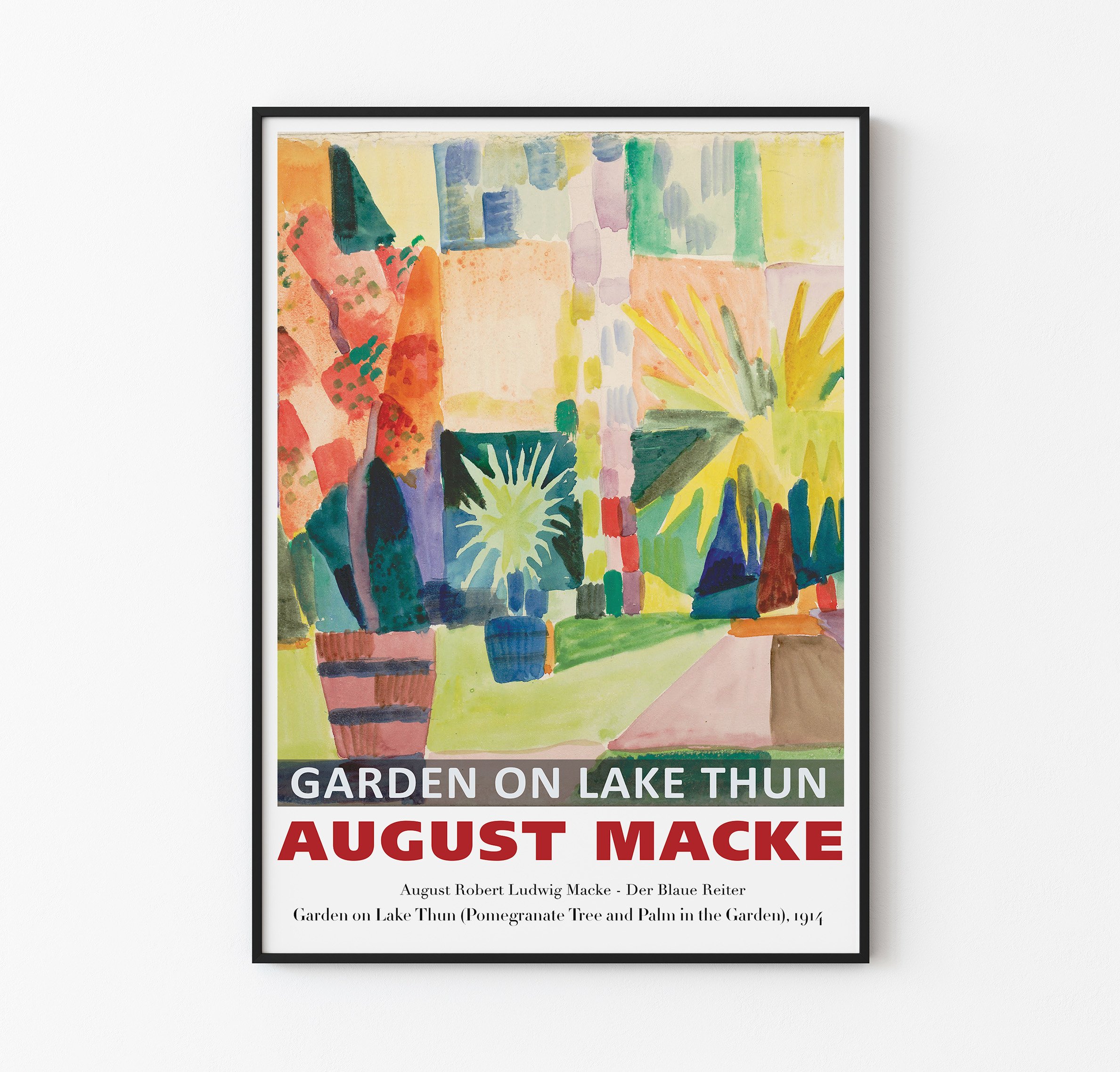 August Macke - Garden on Lake Thun / Der Blaue Reiter - 1914 Exhibition Poster image