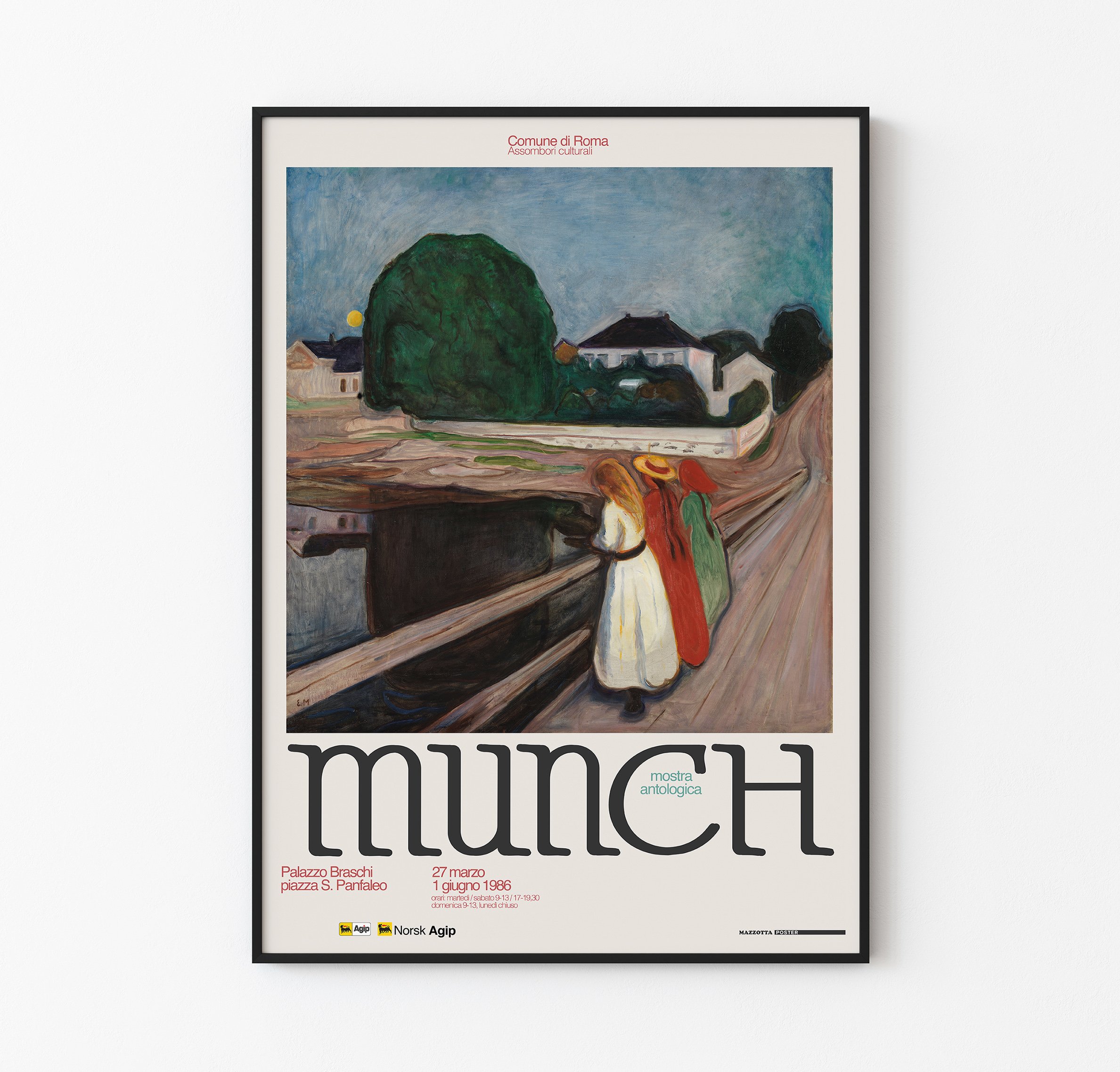 Edvard Munch - Köprüdeki Kızlar / Exhibition Poster Munch image