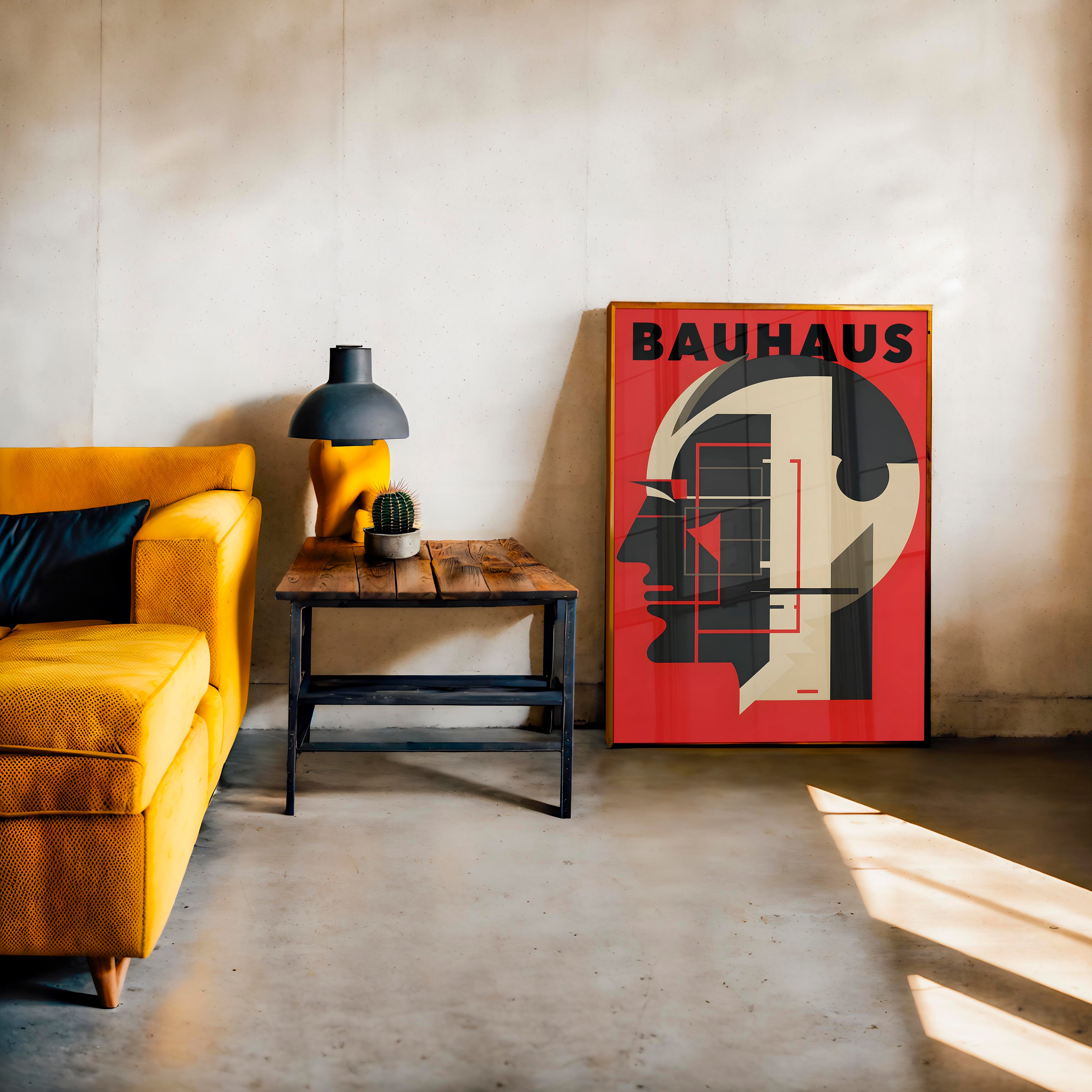 Bauhaus Kırmızı Poster - Bauhaus Ruhunu Kucaklayın