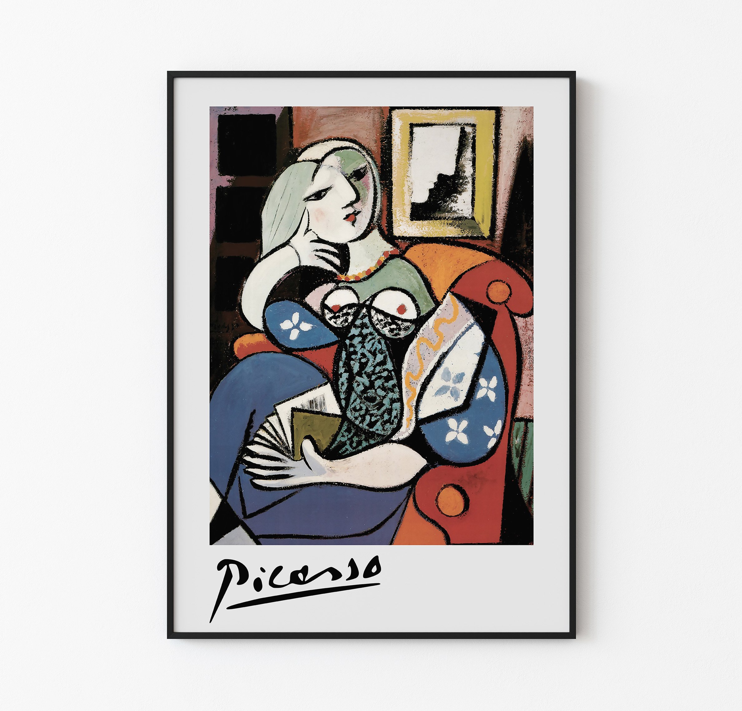 Pablo Picasso - Woman with a Book / Portrait of Marie - Therese Walter - Rare Exhibition Poster image