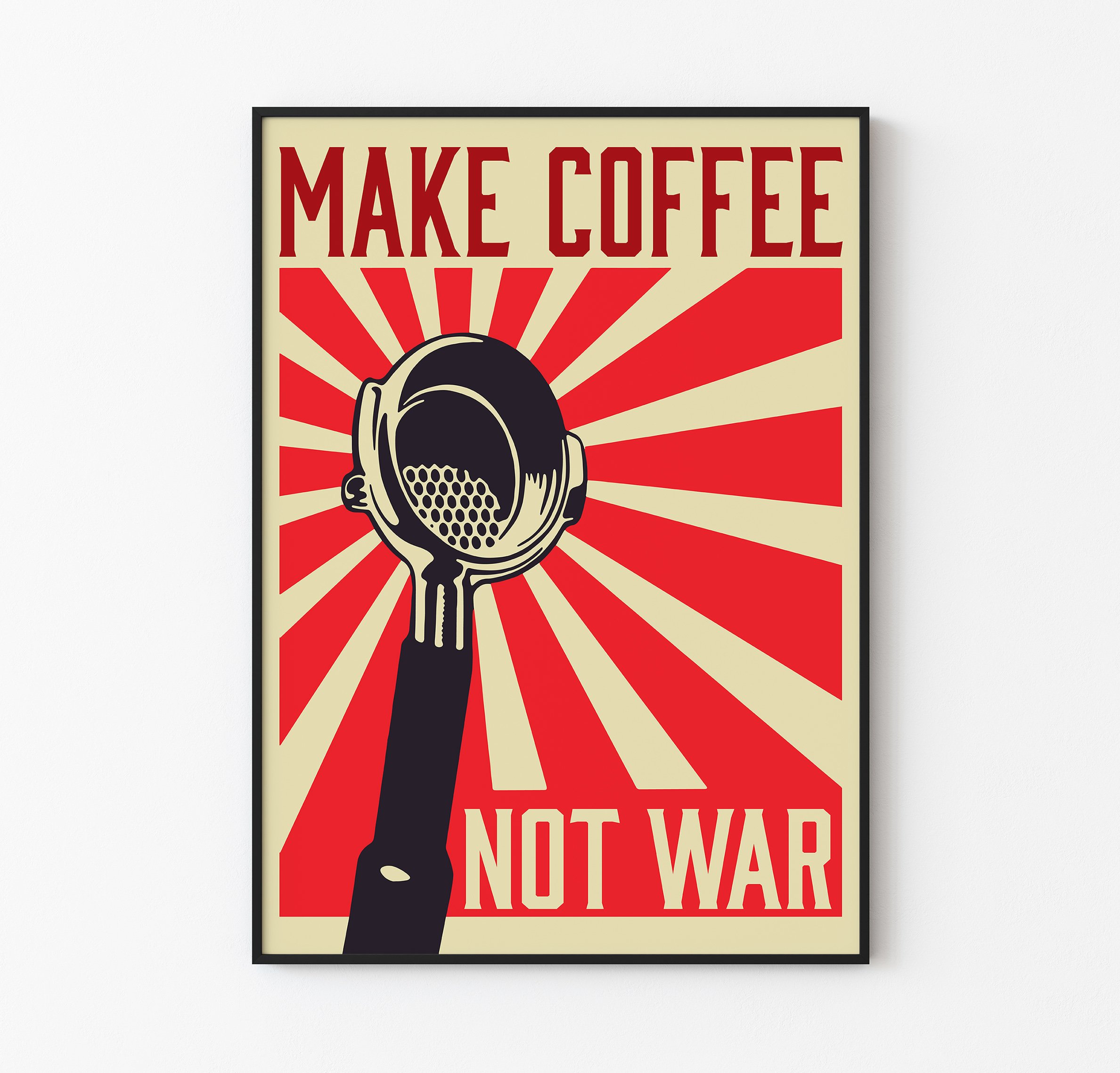 Make Coffee Not War - Anti War Poster  image