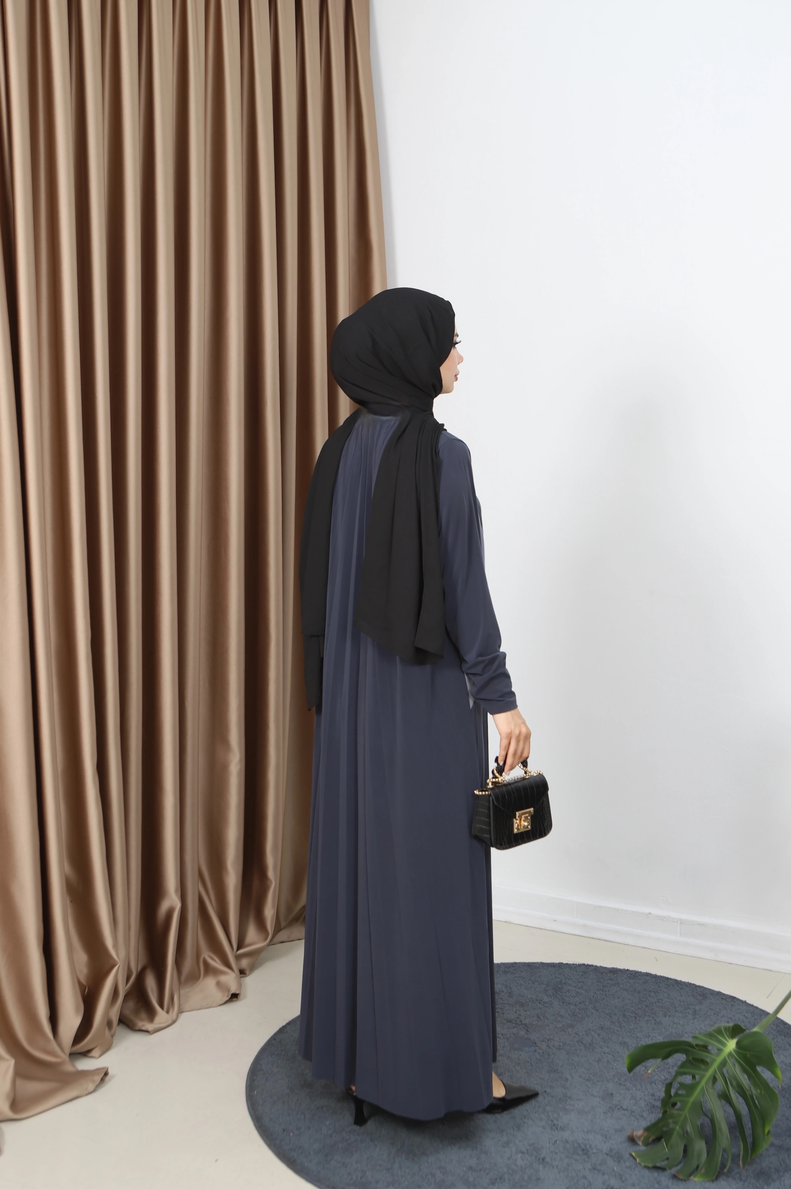 GÖKKUŞAĞI DESENLİ SANDY ELBİSE