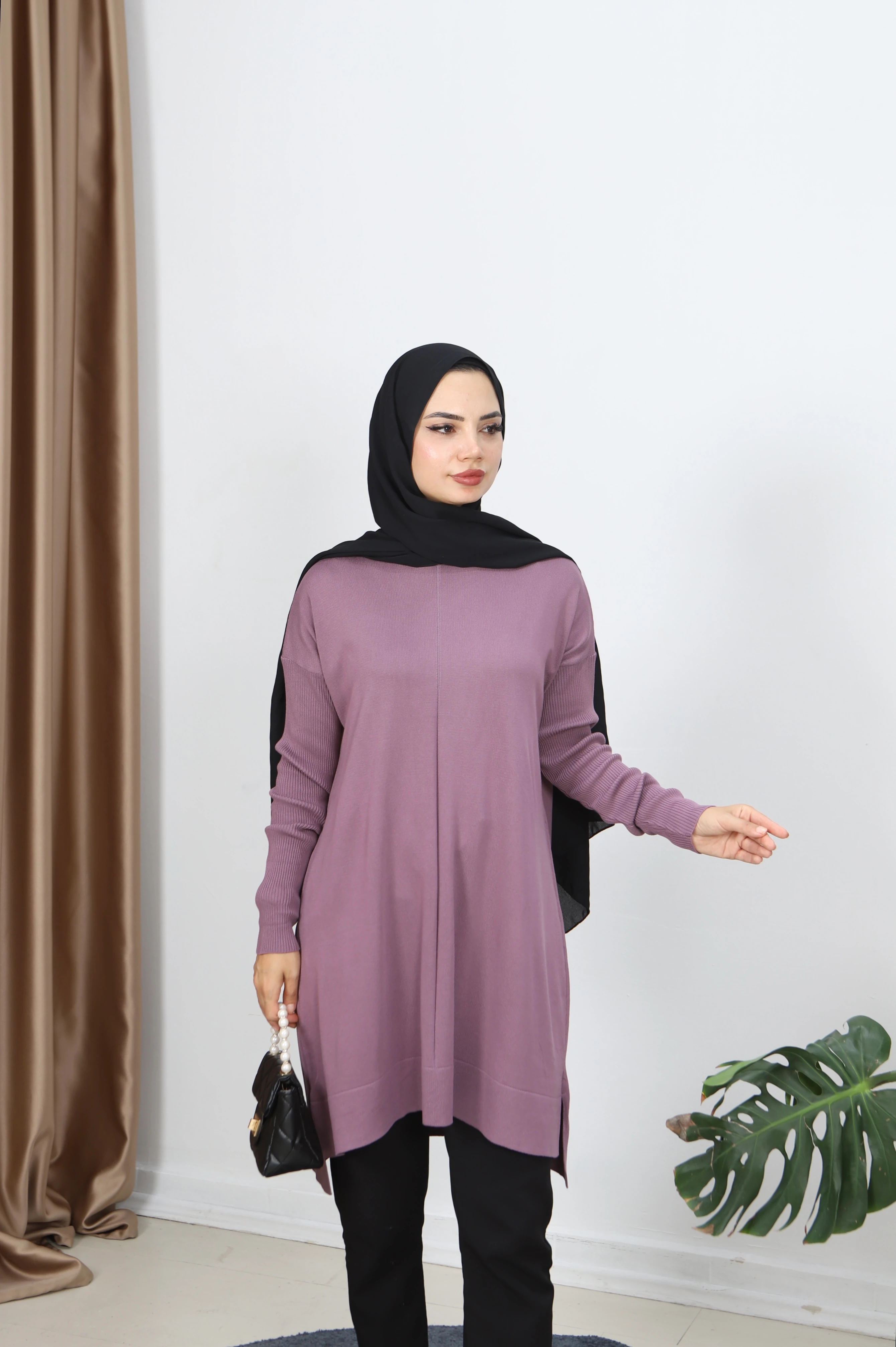 Kolları Fitilli Merserize Tunik