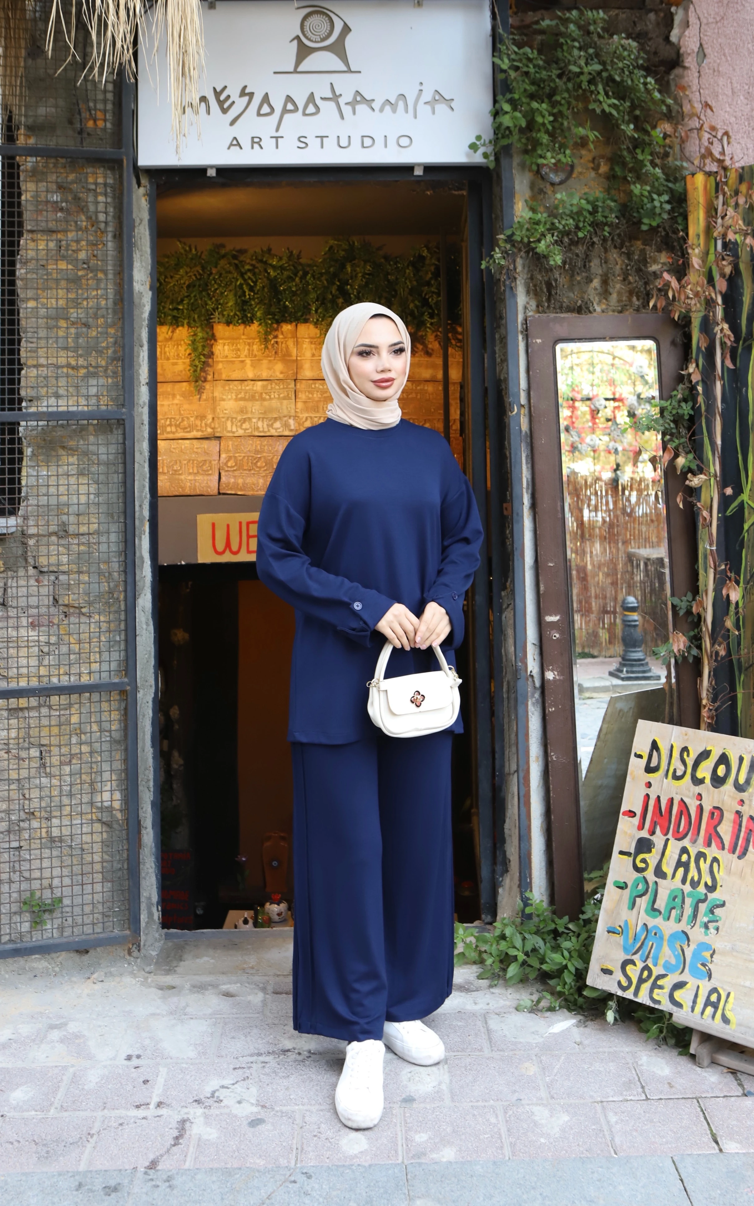 Düğmeli Modal Takım