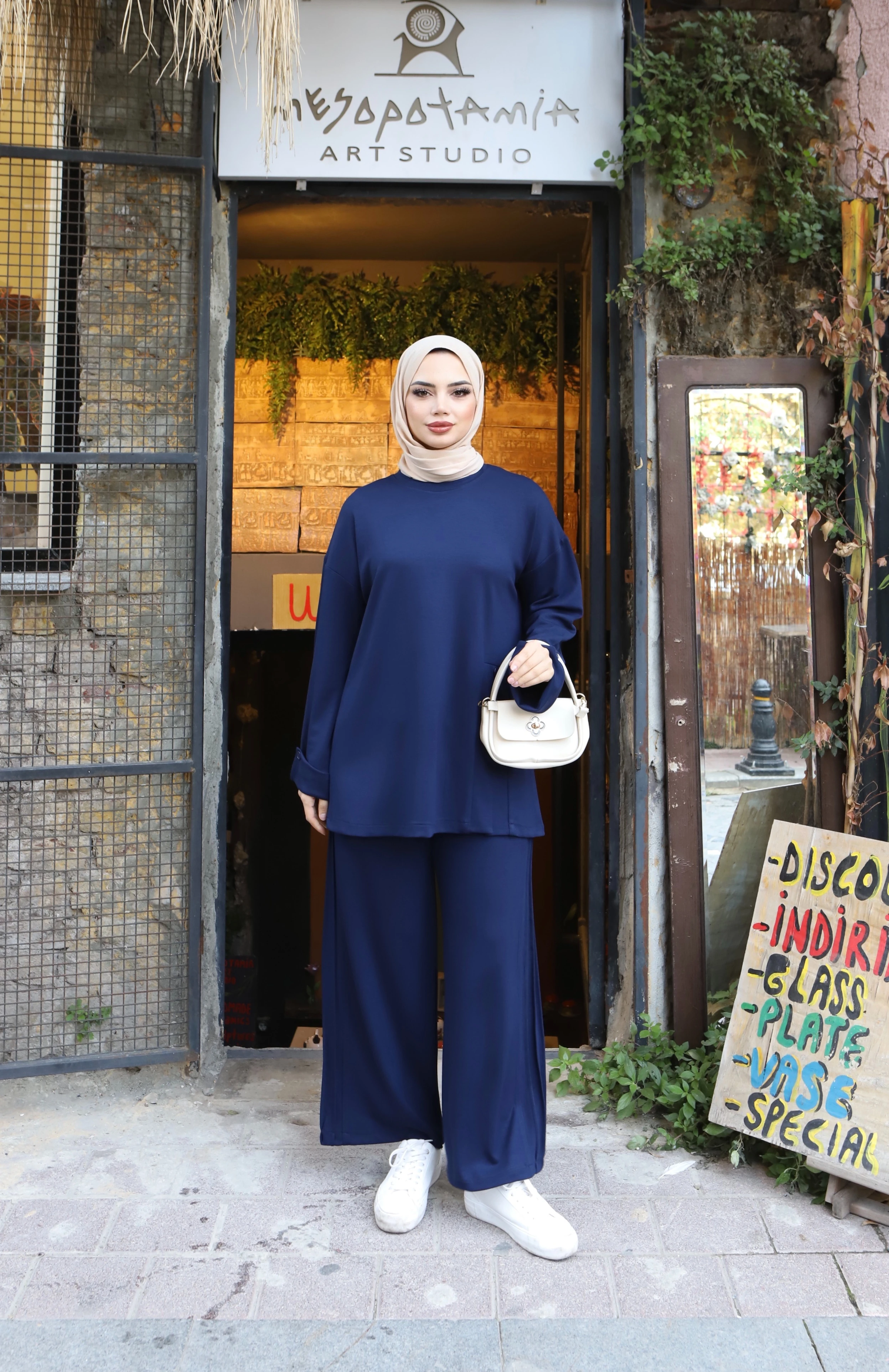 Düğmeli Modal Takım