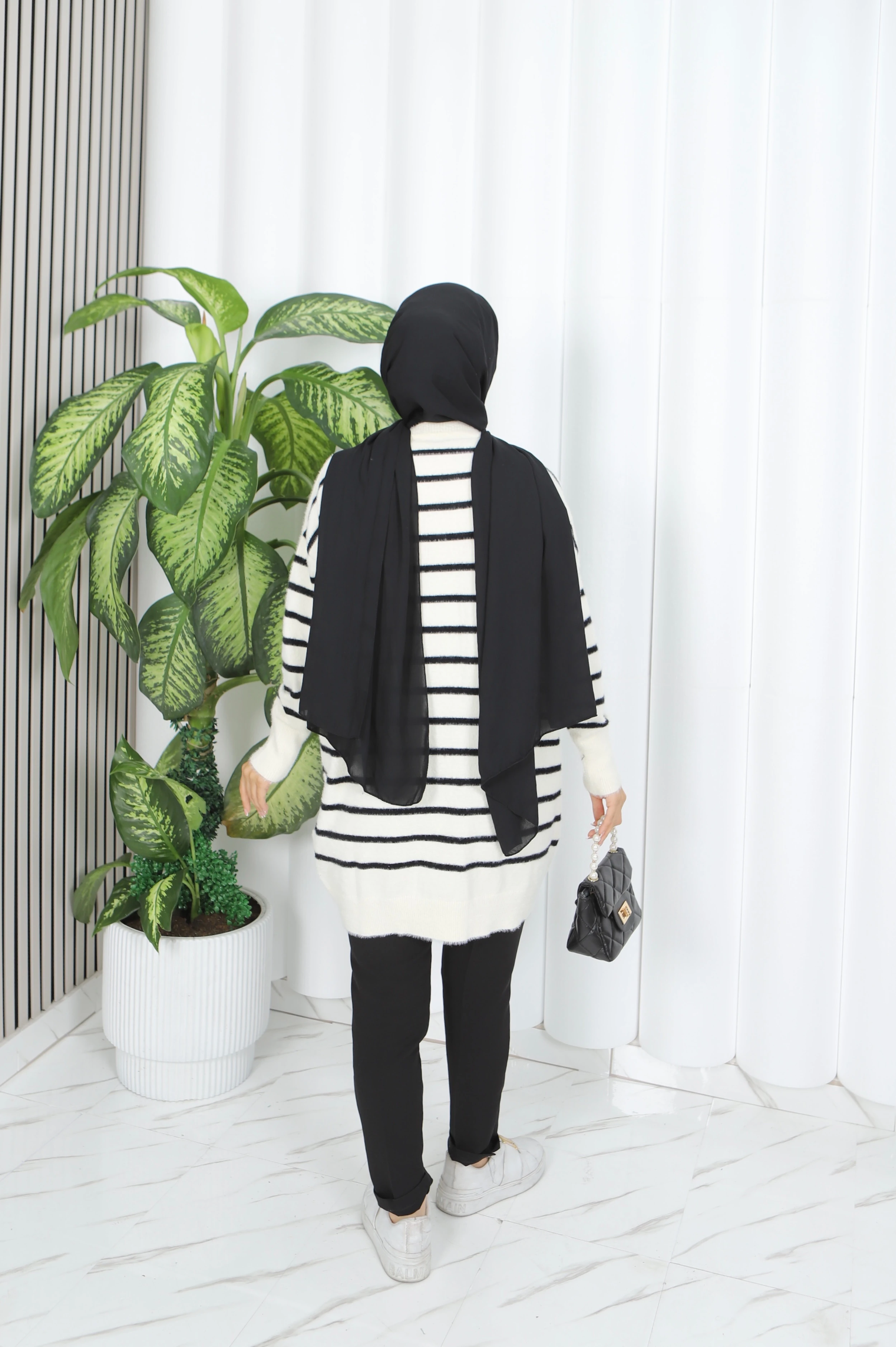 Angora Çizgili Tunik