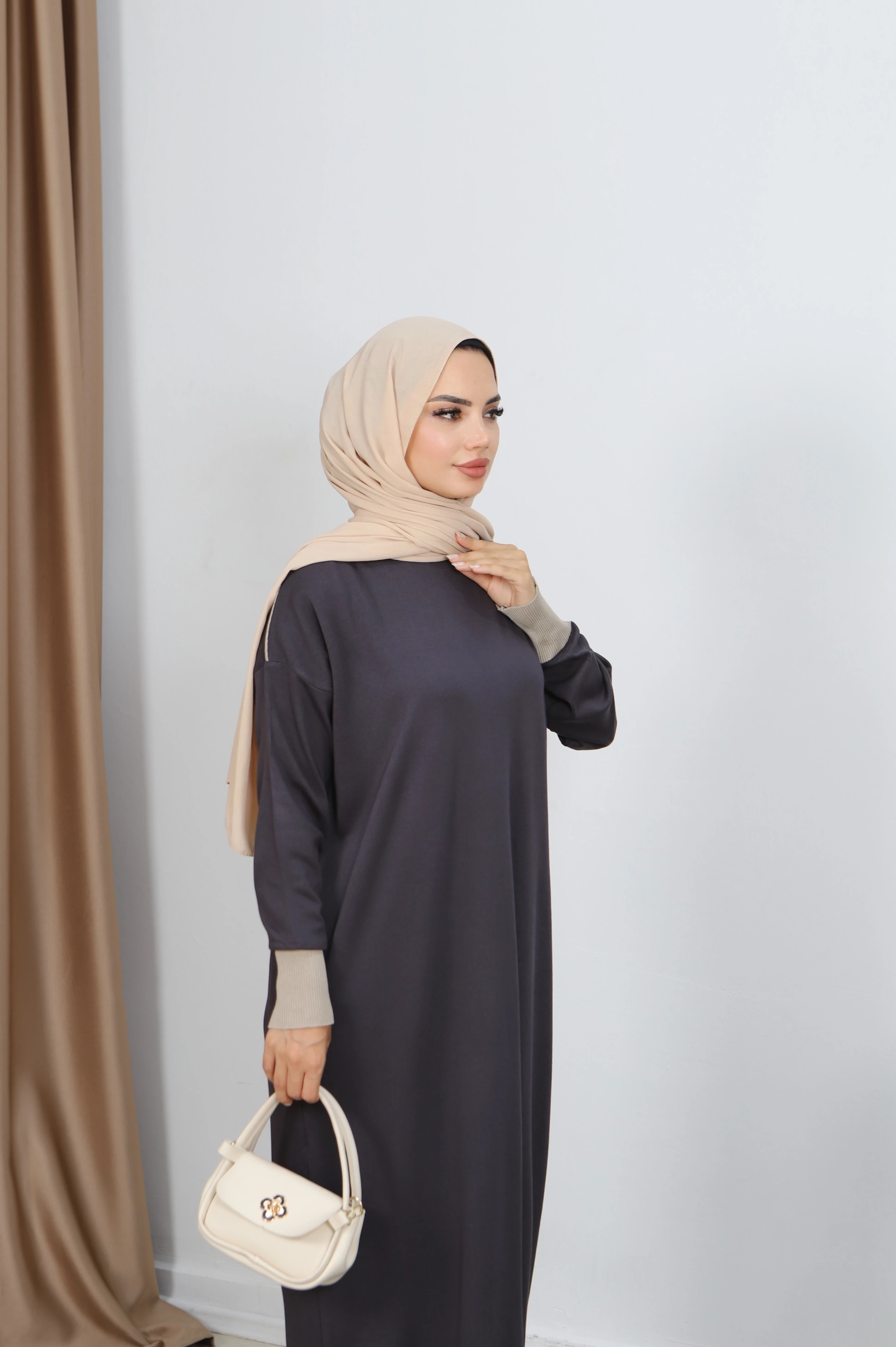 Çift Renk Merserize Elbise