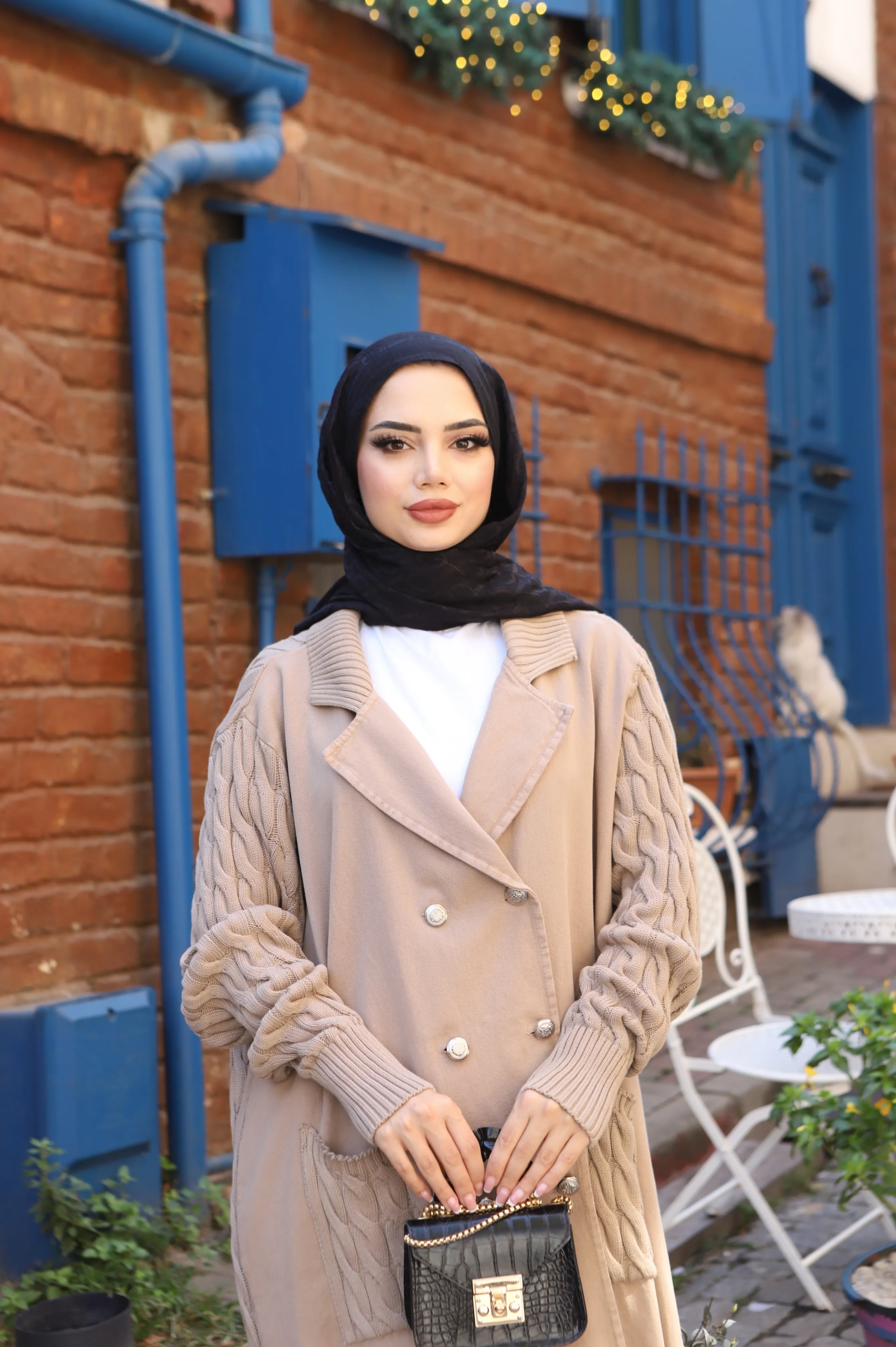 Düğmeli İki İplik Triko Hırka