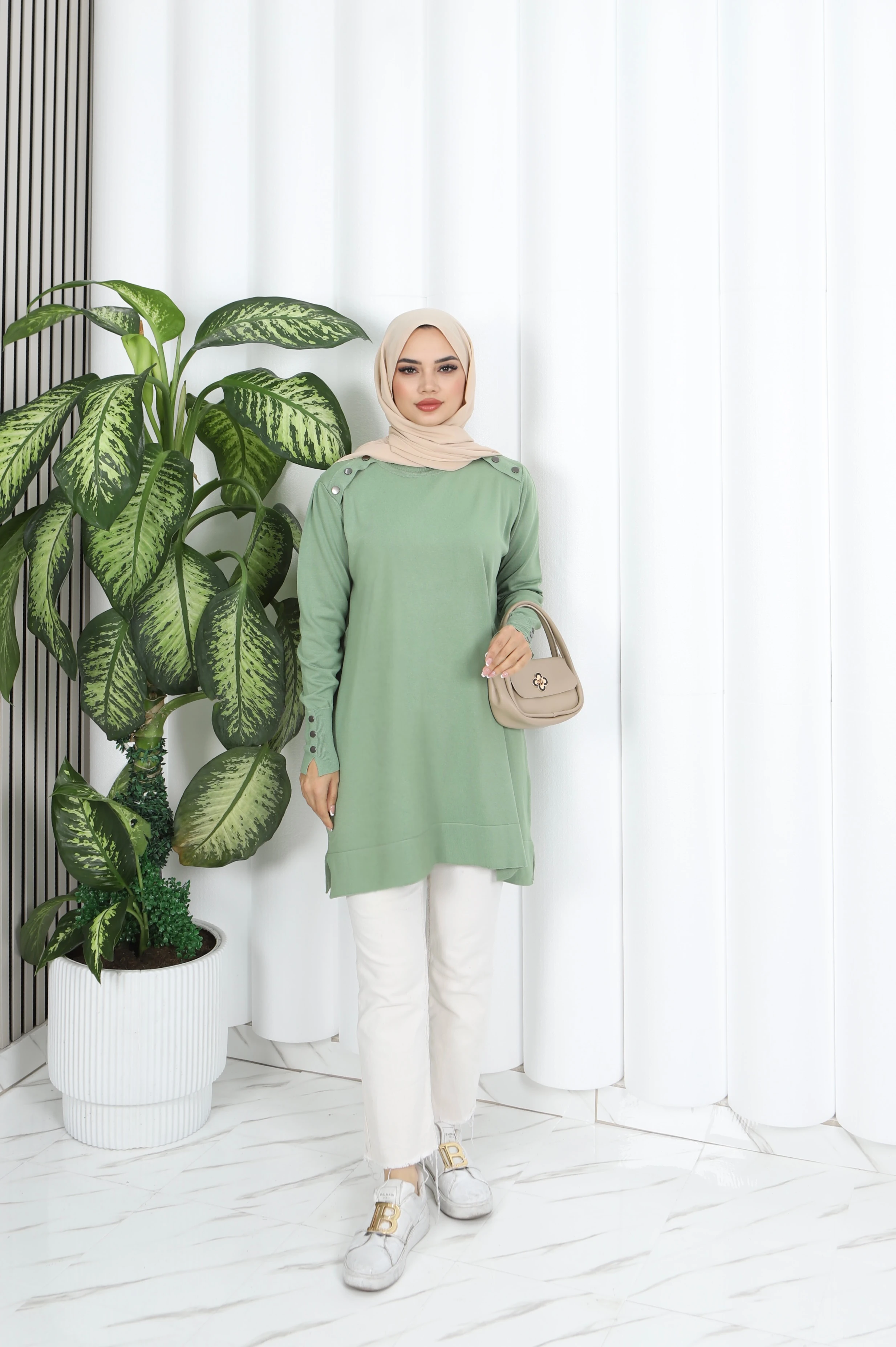 DÜĞME DETAYLI VENEZİA TUNİK