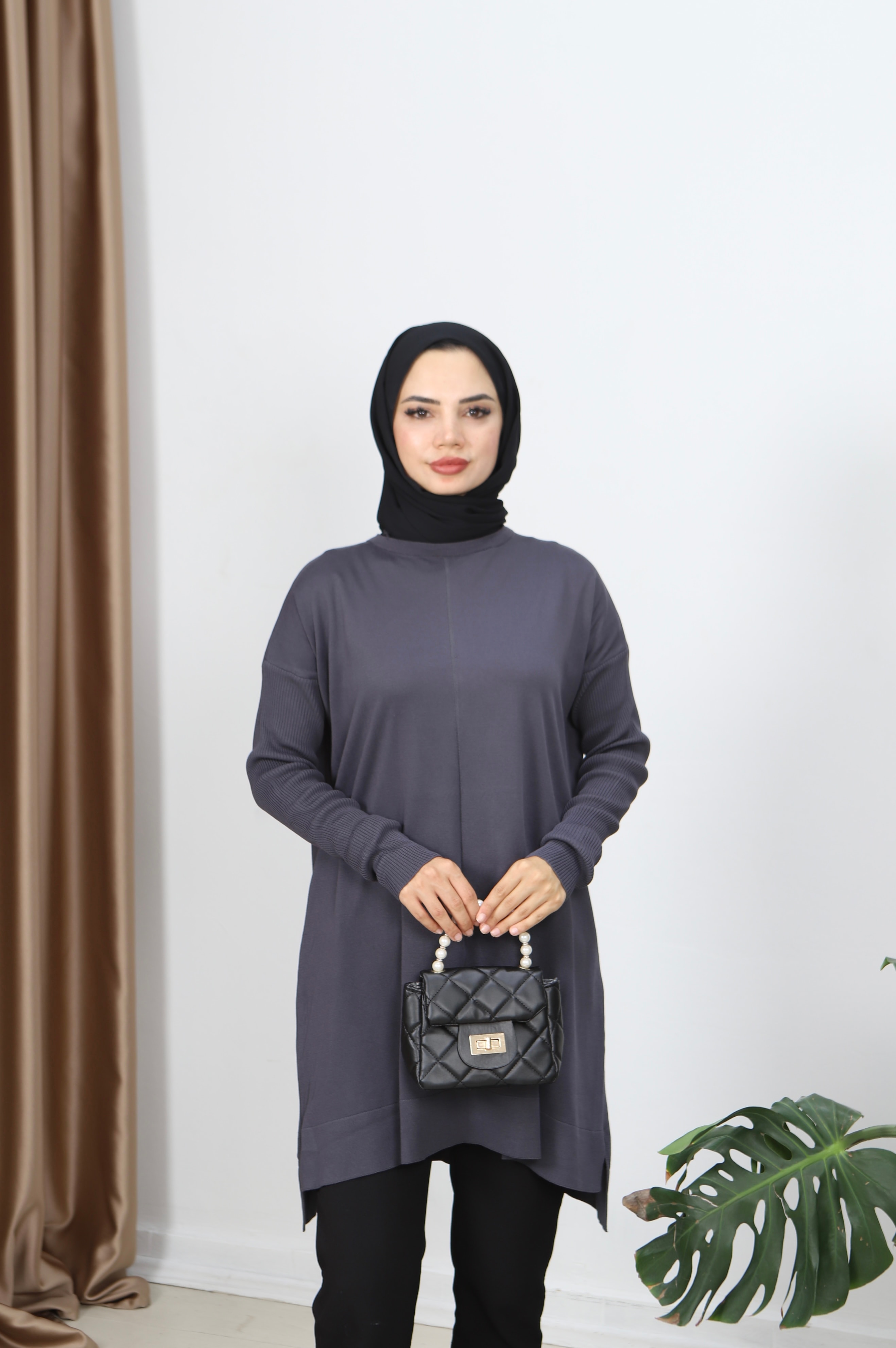 Kolları Fitilli Merserize Tunik