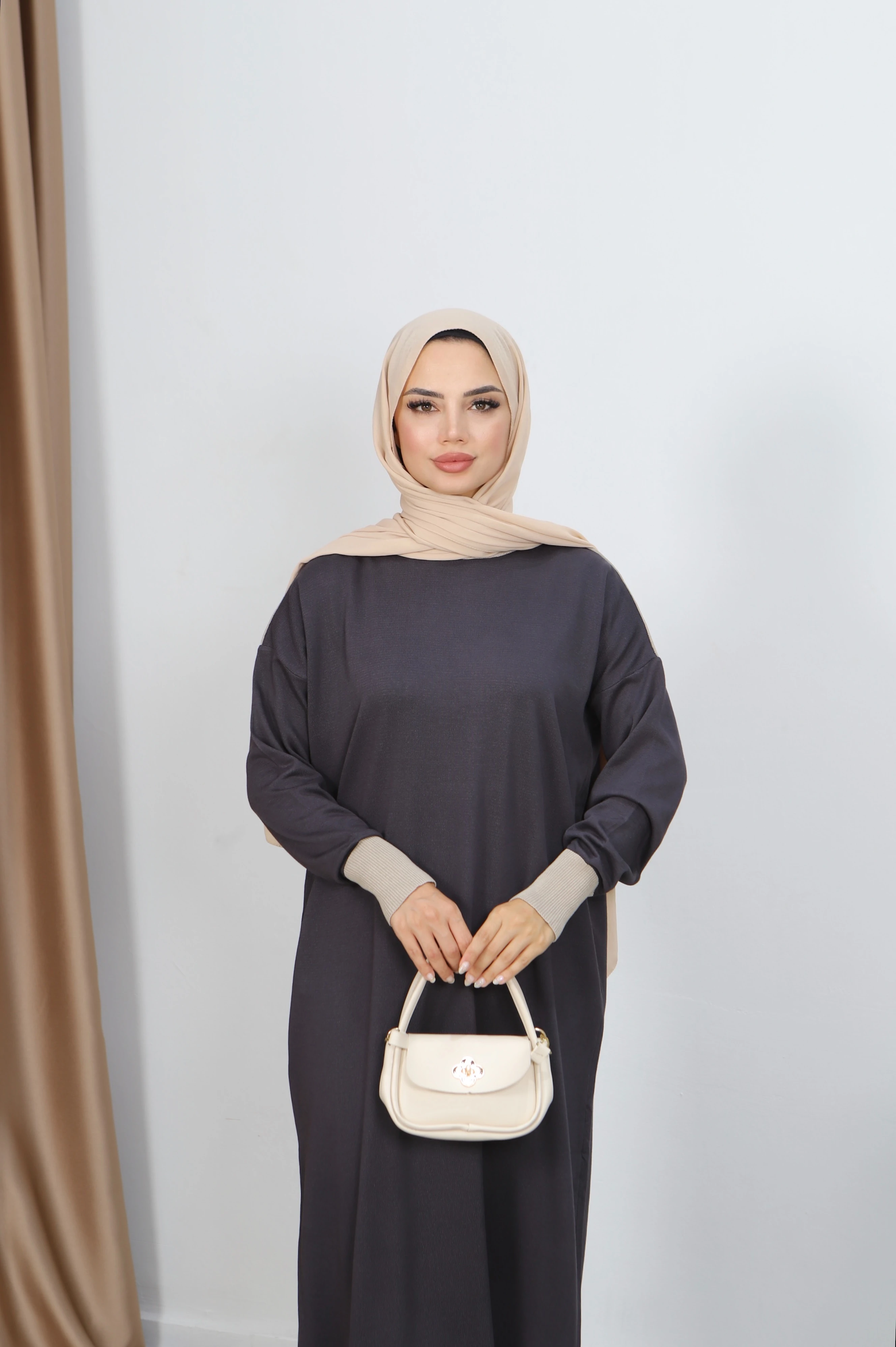 Çift Renk Merserize Elbise