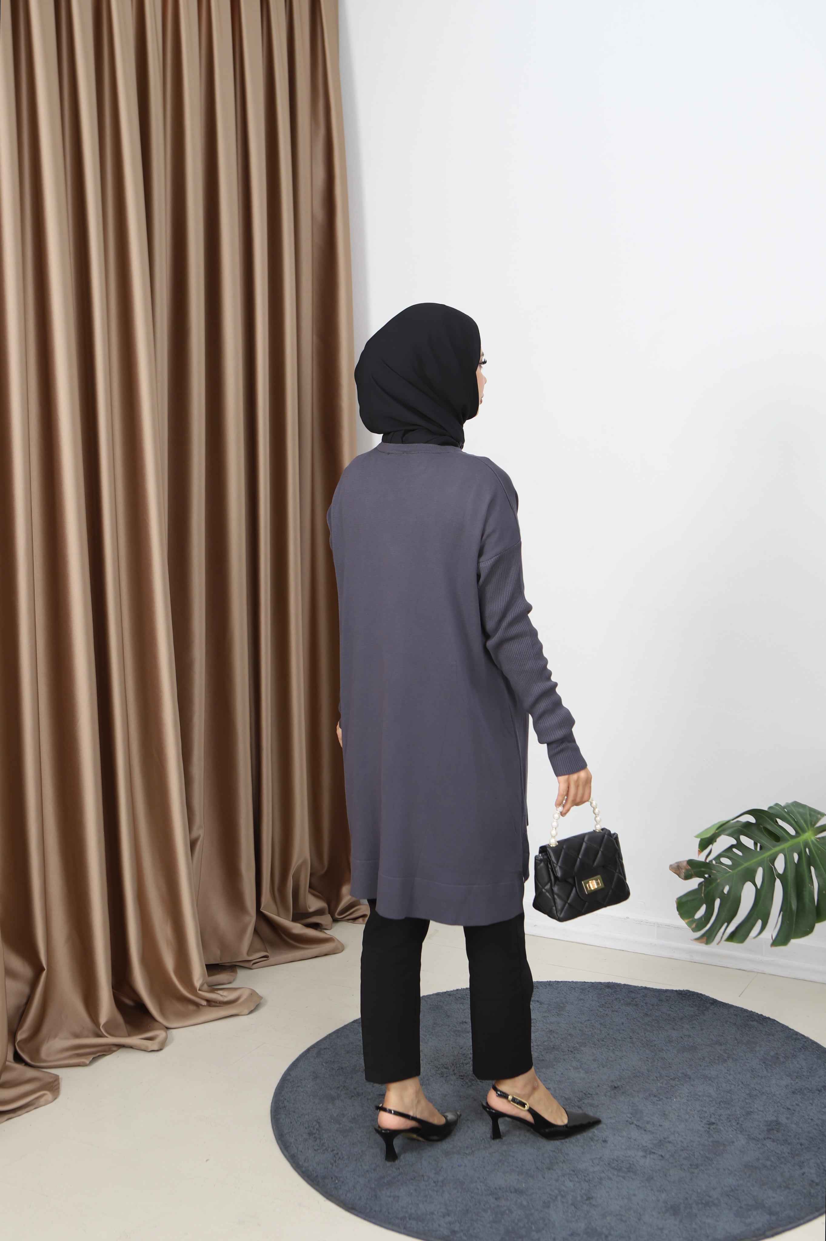 Kolları Fitilli Merserize Tunik